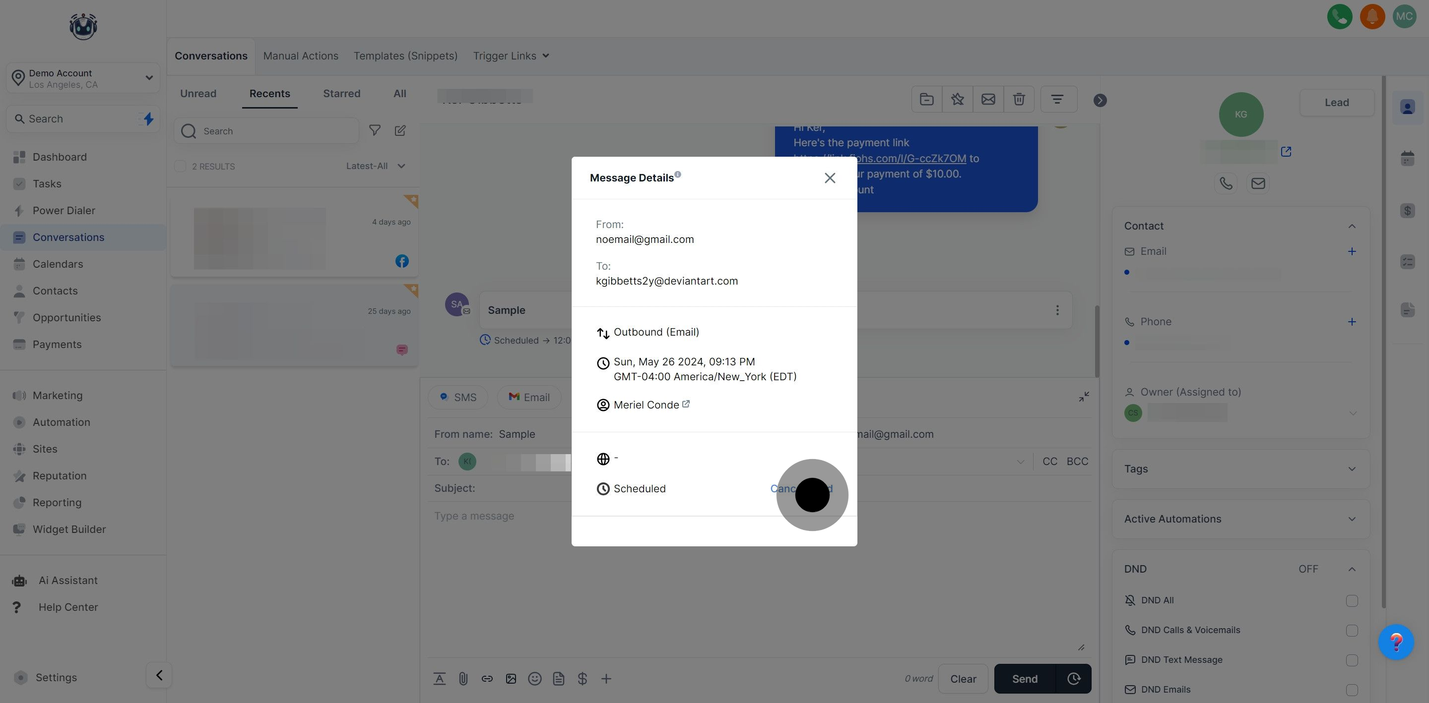 15 Once that's done, click on "Cancel Send".