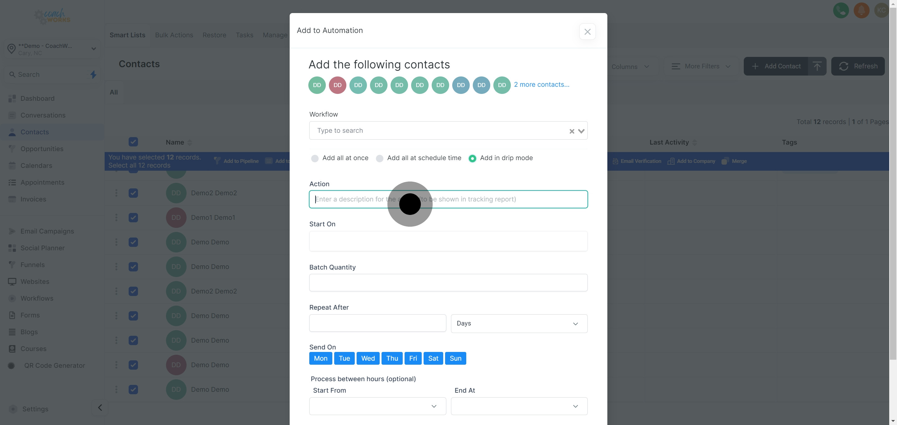 9 Click on the element.