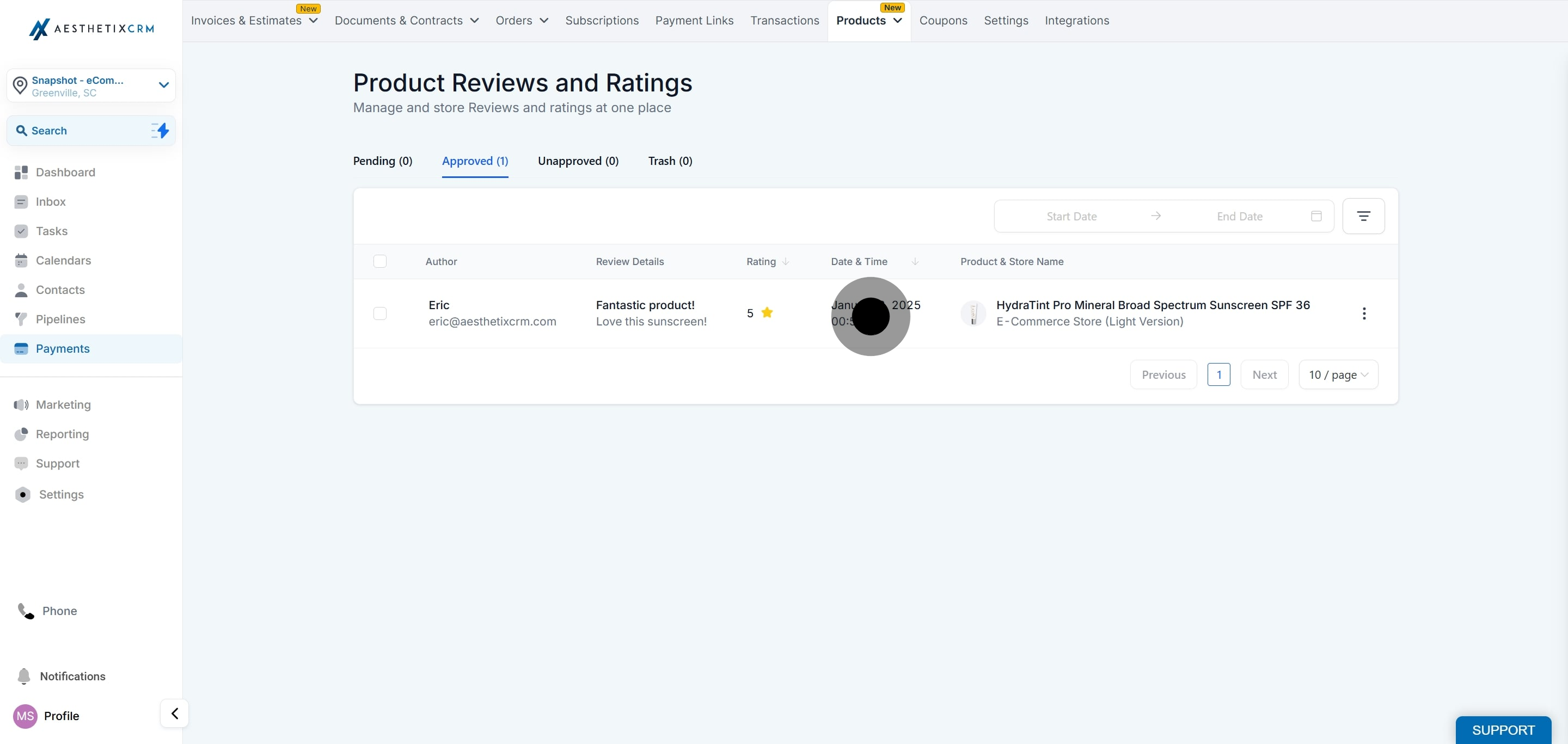 3 Next, click on the element.