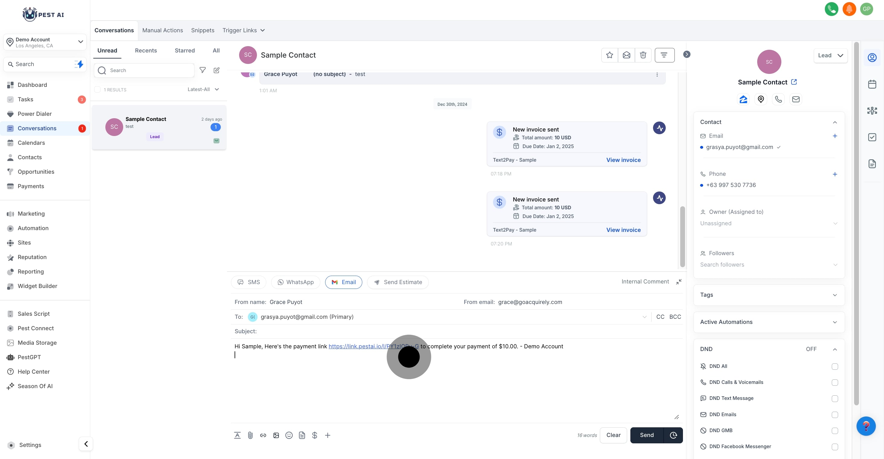 13 Now, click on "Hi Sample, Here's the payment link to complete your payment ...".