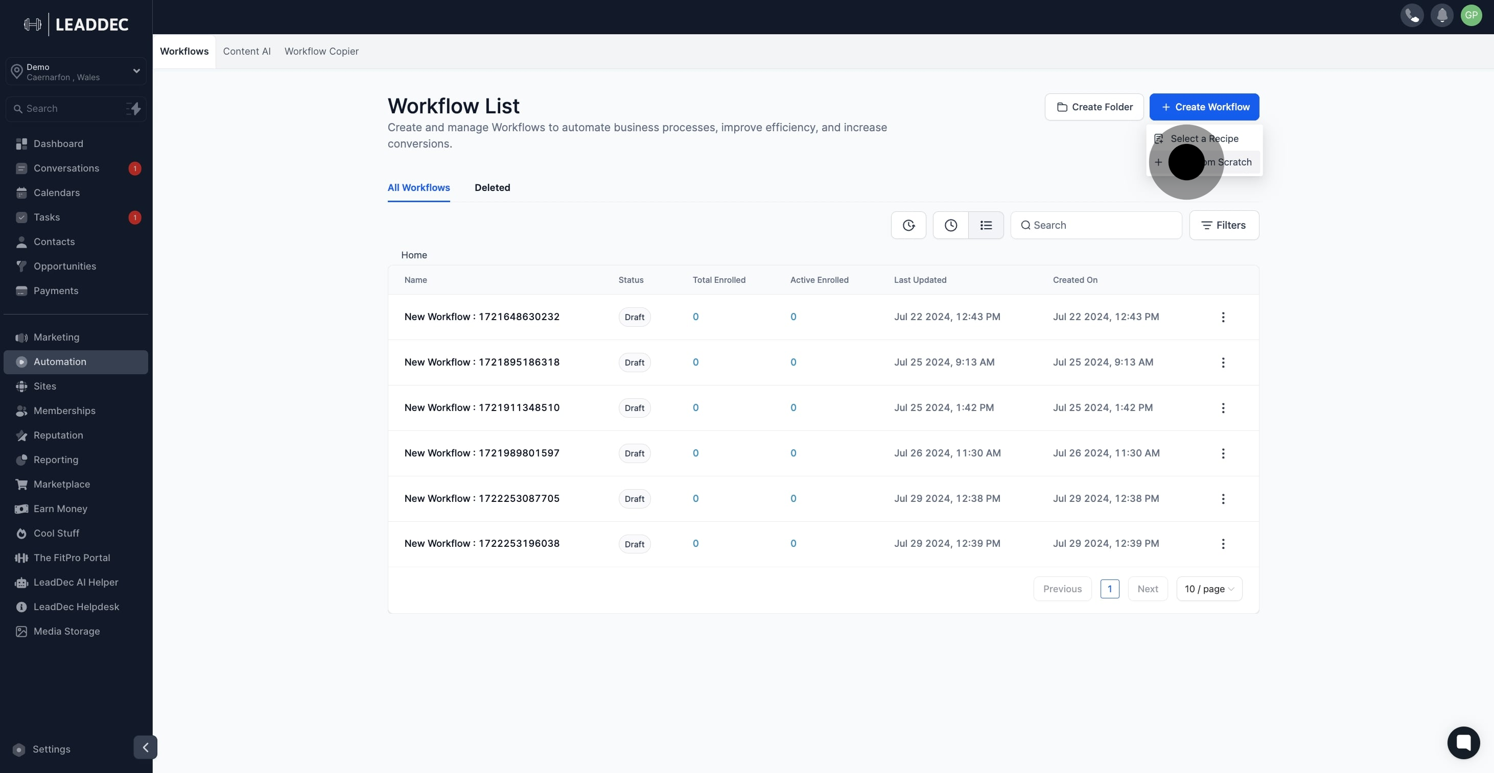 3 Next, click on "Start from Scratch".