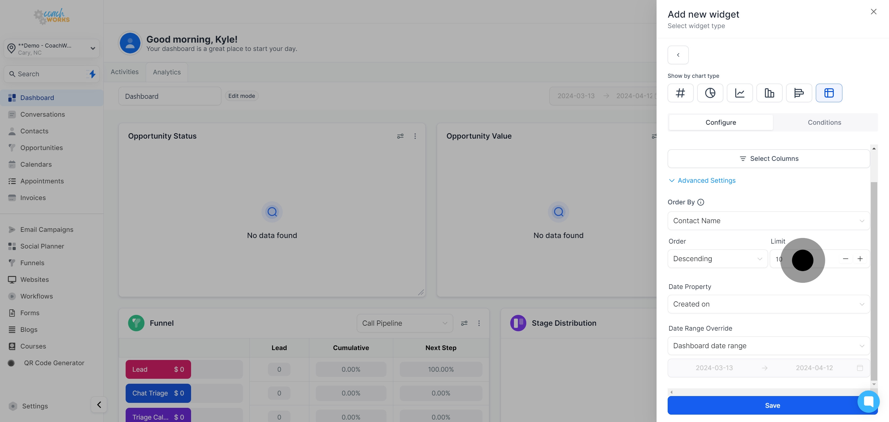 17 Click on "Limit".