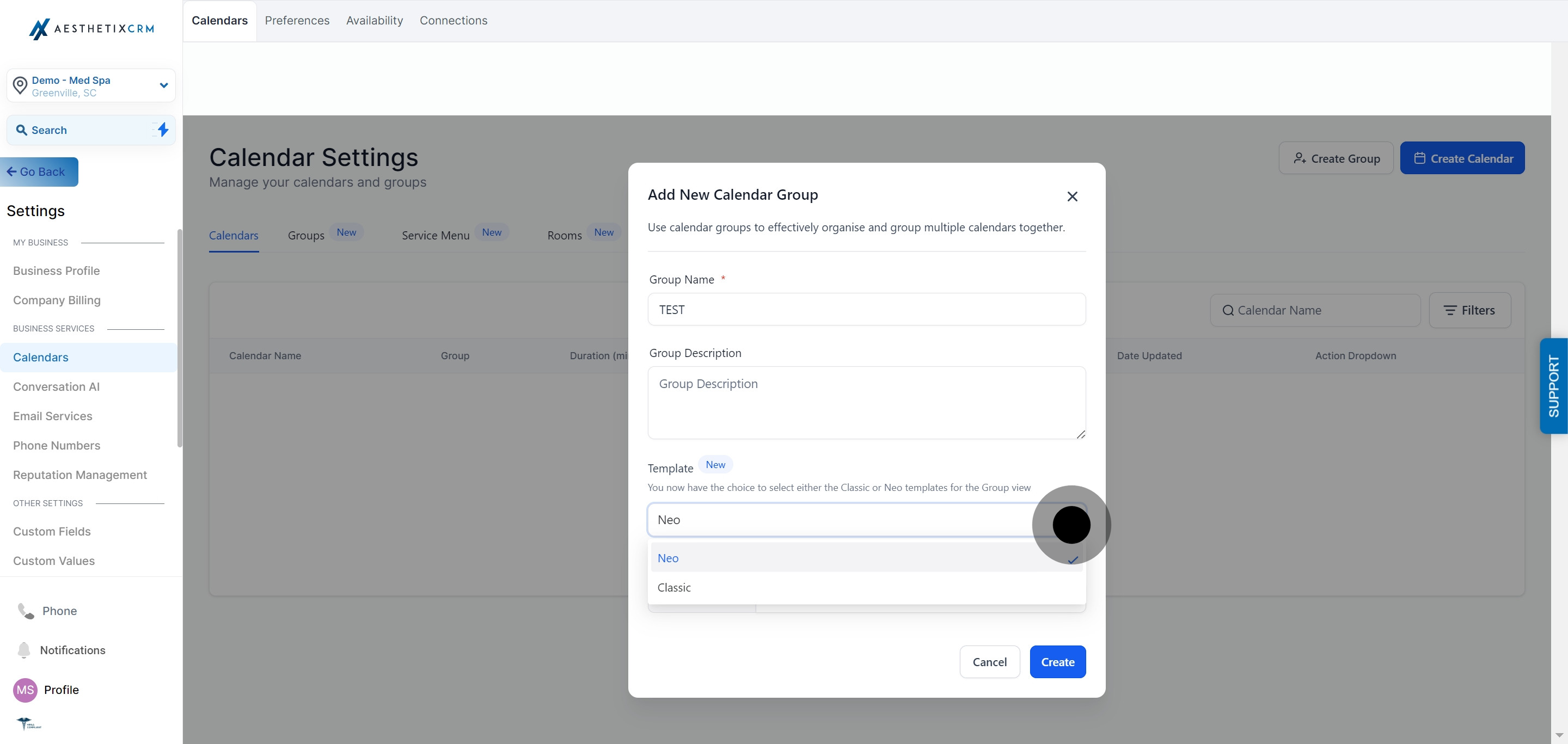 6 Click on the element.
