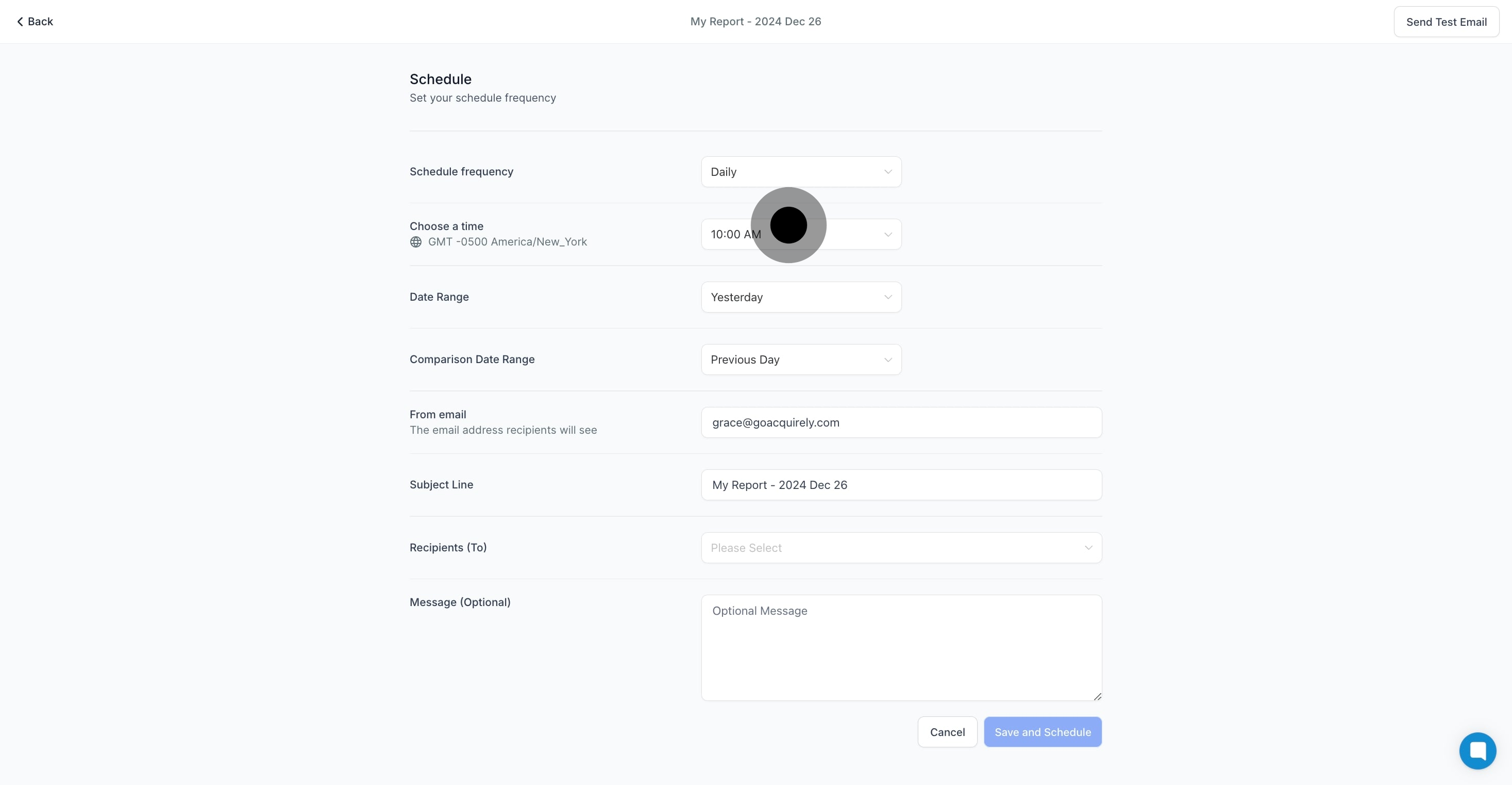 10 After, click on "Schedule".
