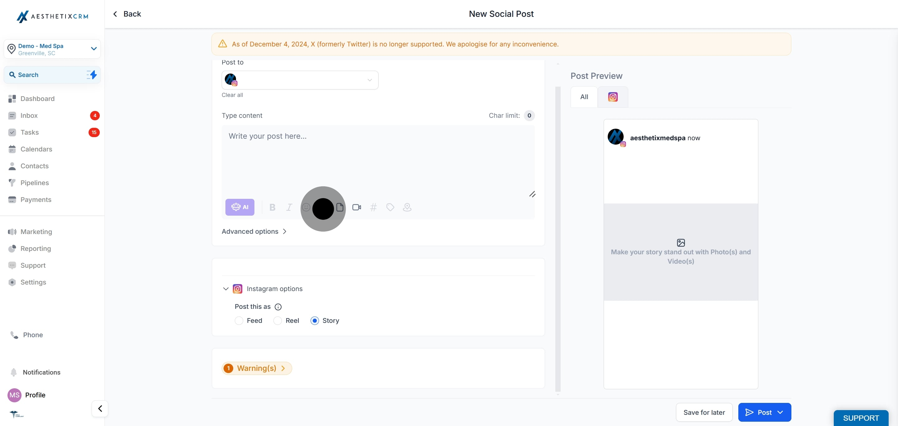 10 Next, click on the element.