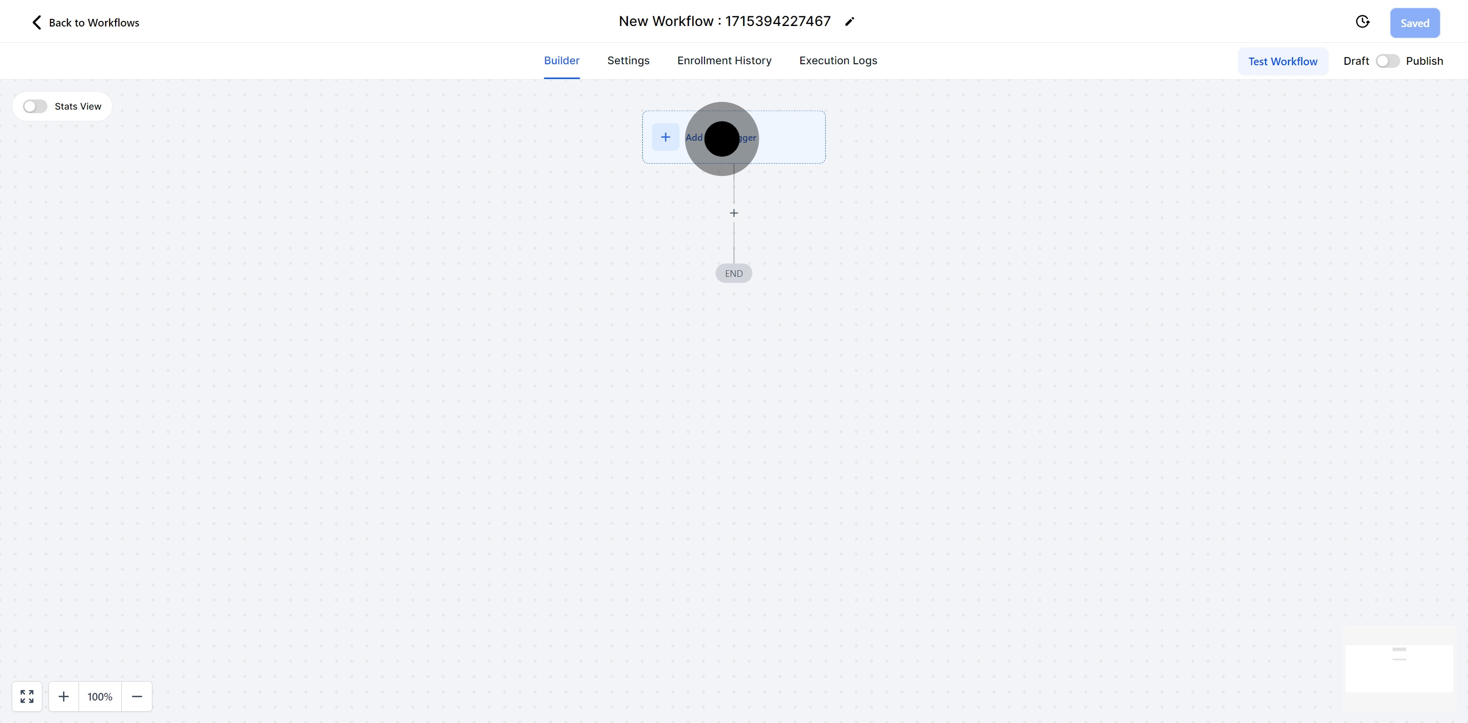 4 Click on "Add New Trigger".