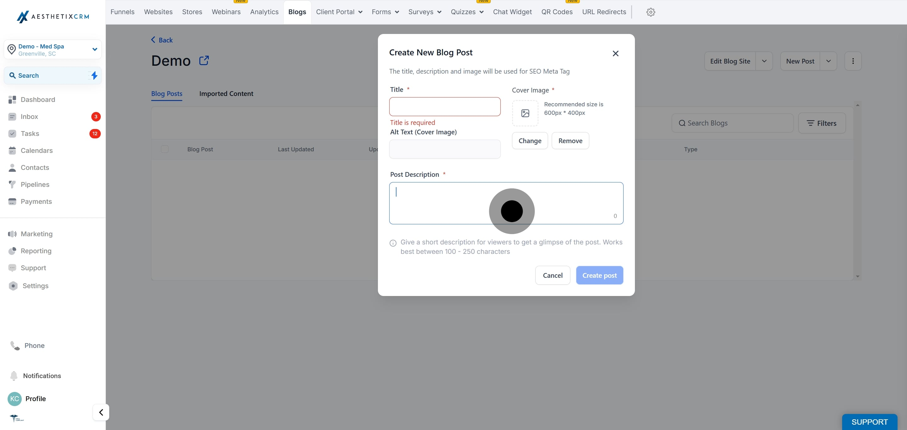 10 Click on the element.
