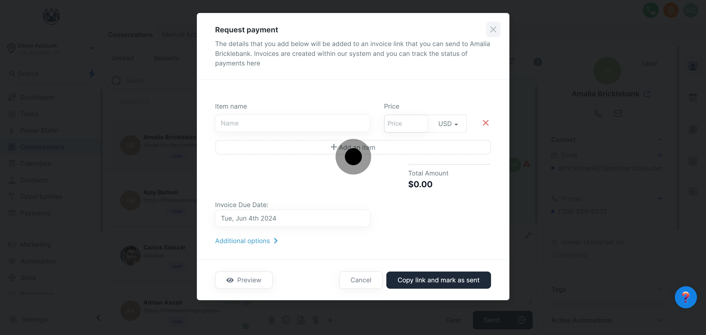 5 After that, click on "Request payment".