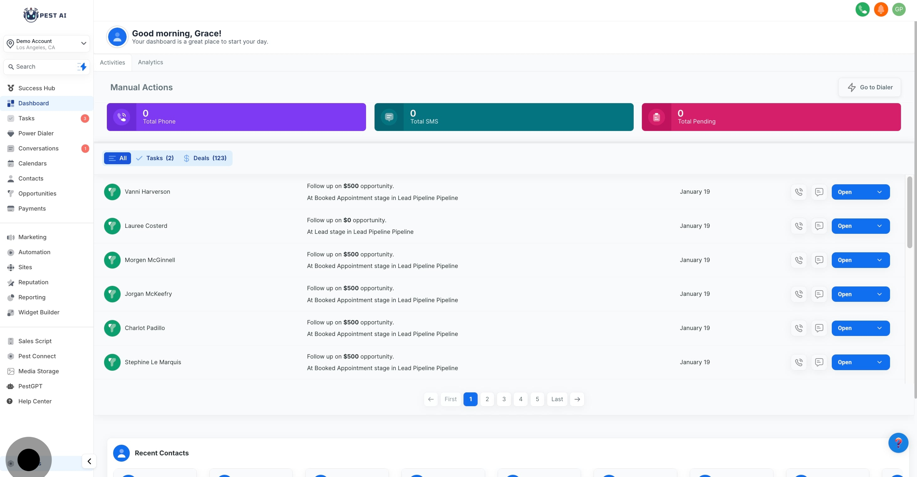 1 Click on "Settings".