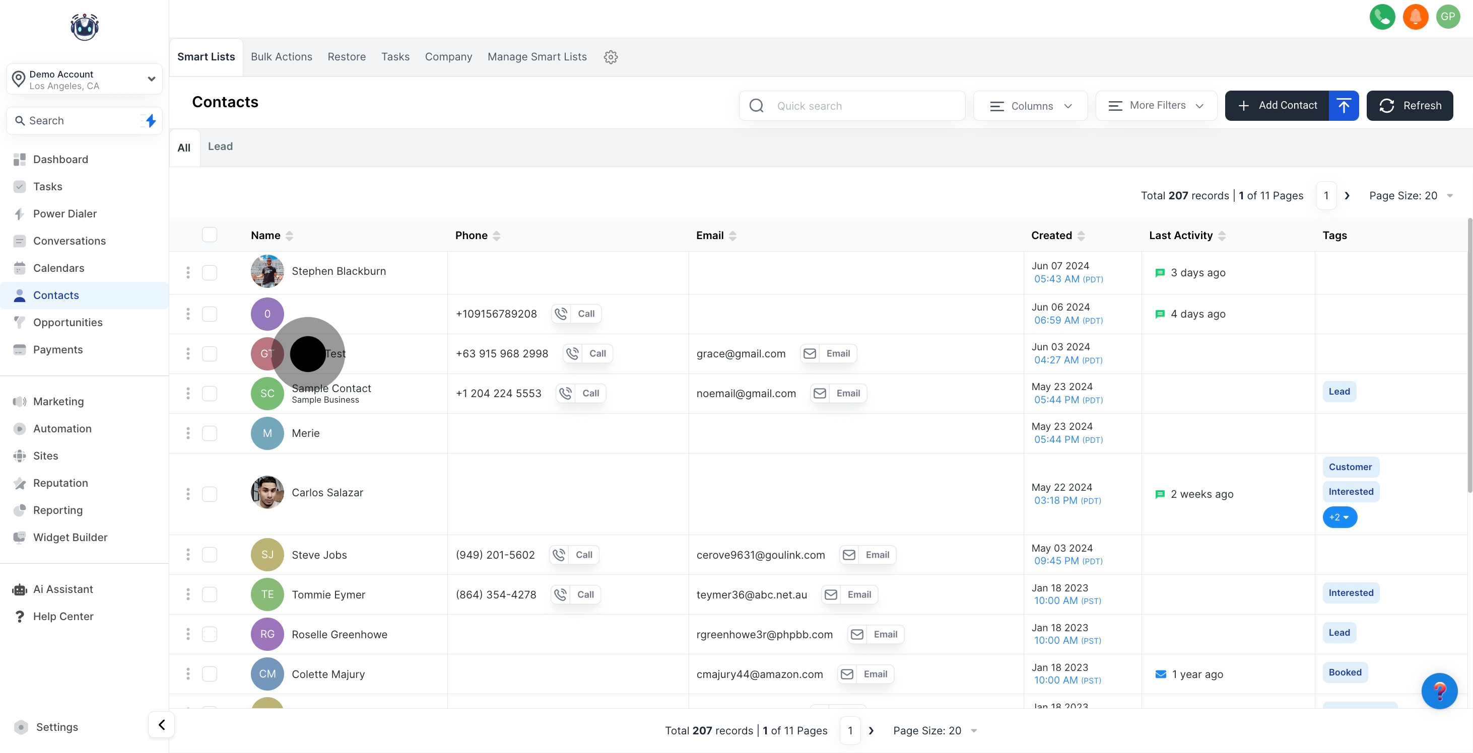 2 Click on "Grace Test".
