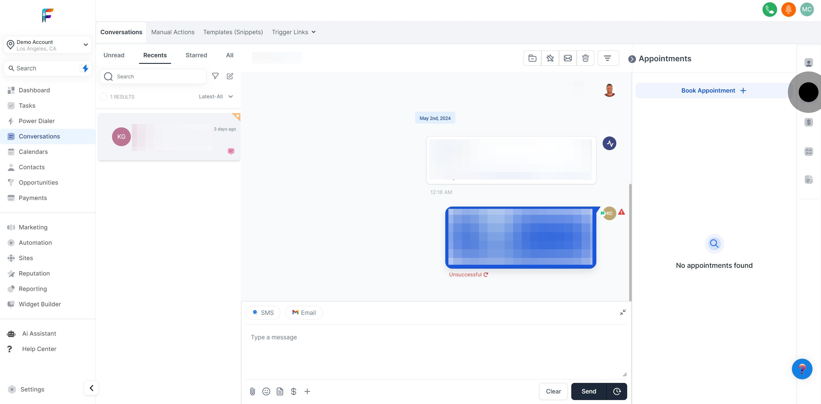 15 Next, click on "Appointments".