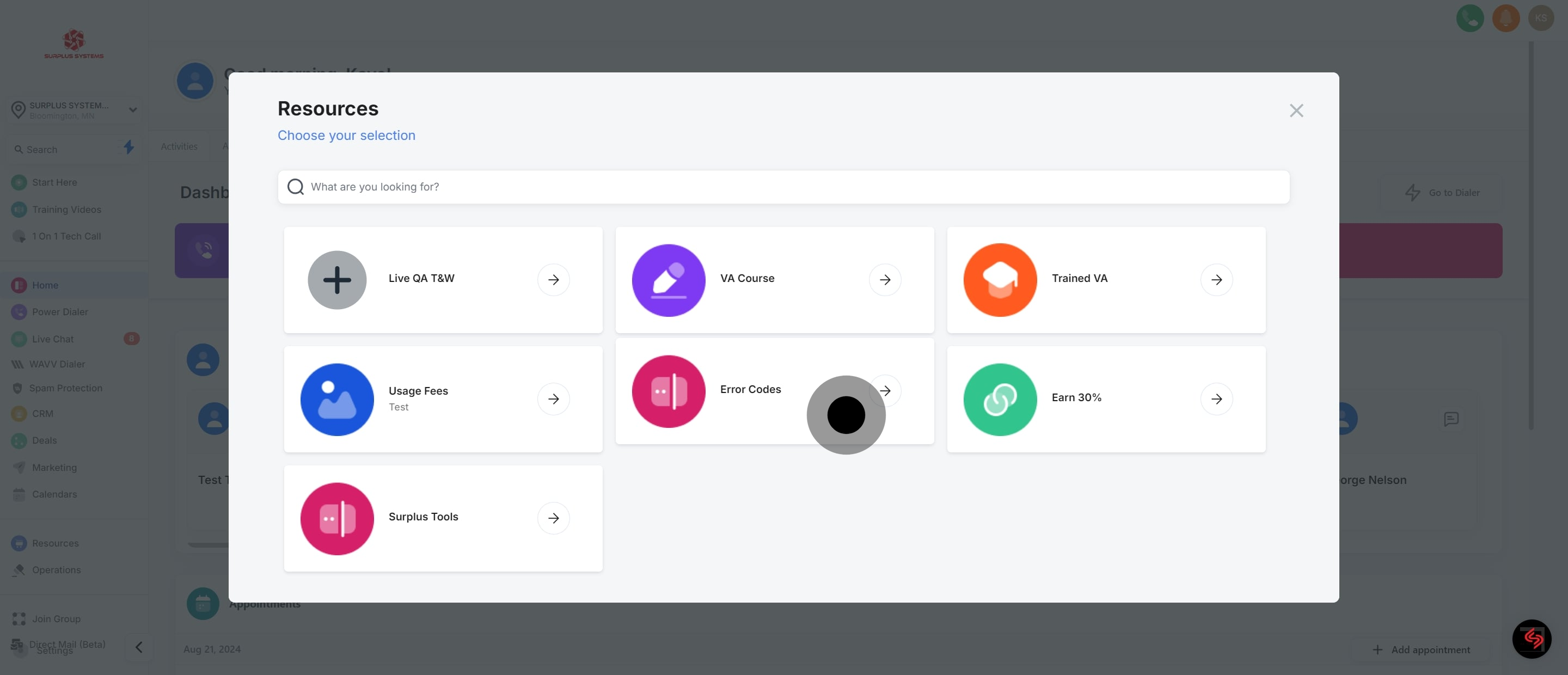 2 Click on the element.