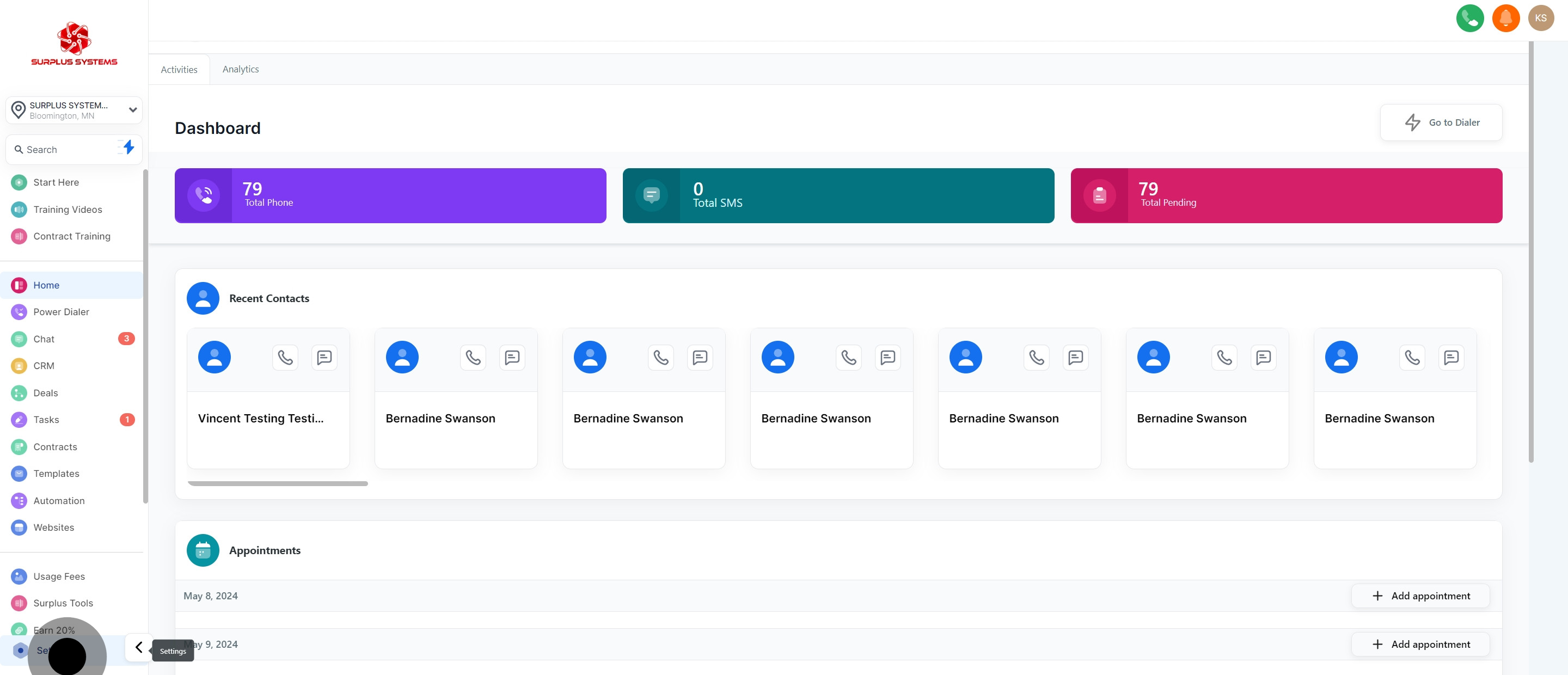 1 Firstly, click on "Settings".