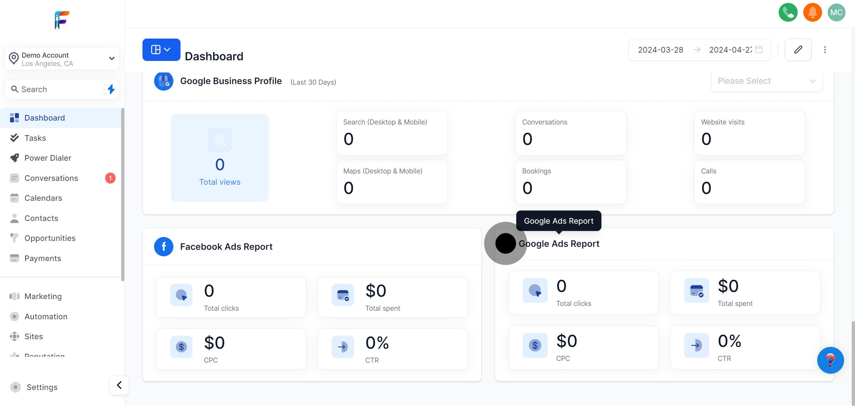 23 Once that's done, click on "Google Ads Report".