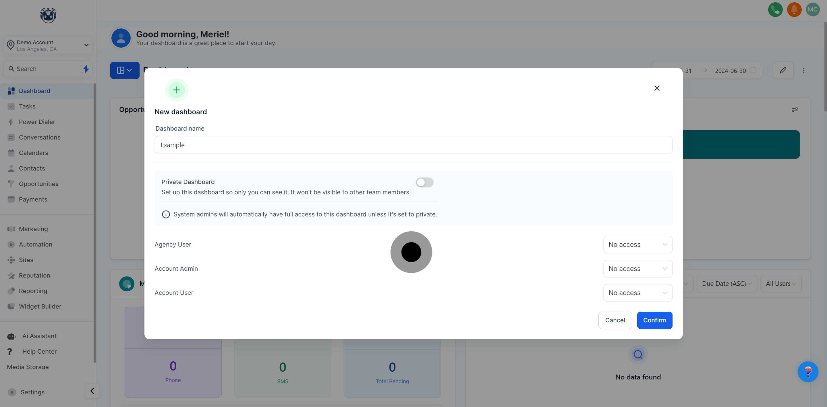 4 Click on "Agency User".