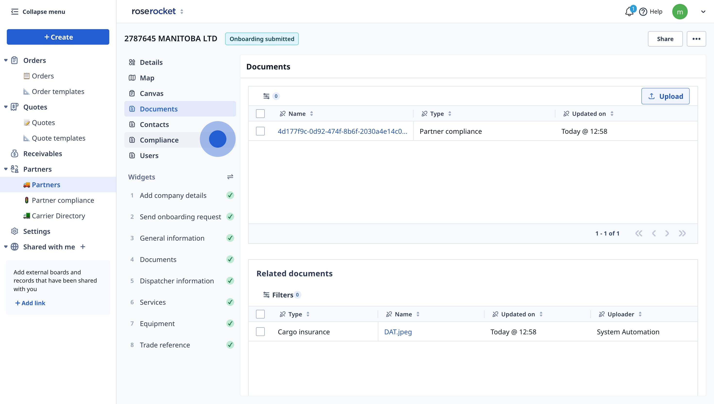 2 Click on "Compliance".