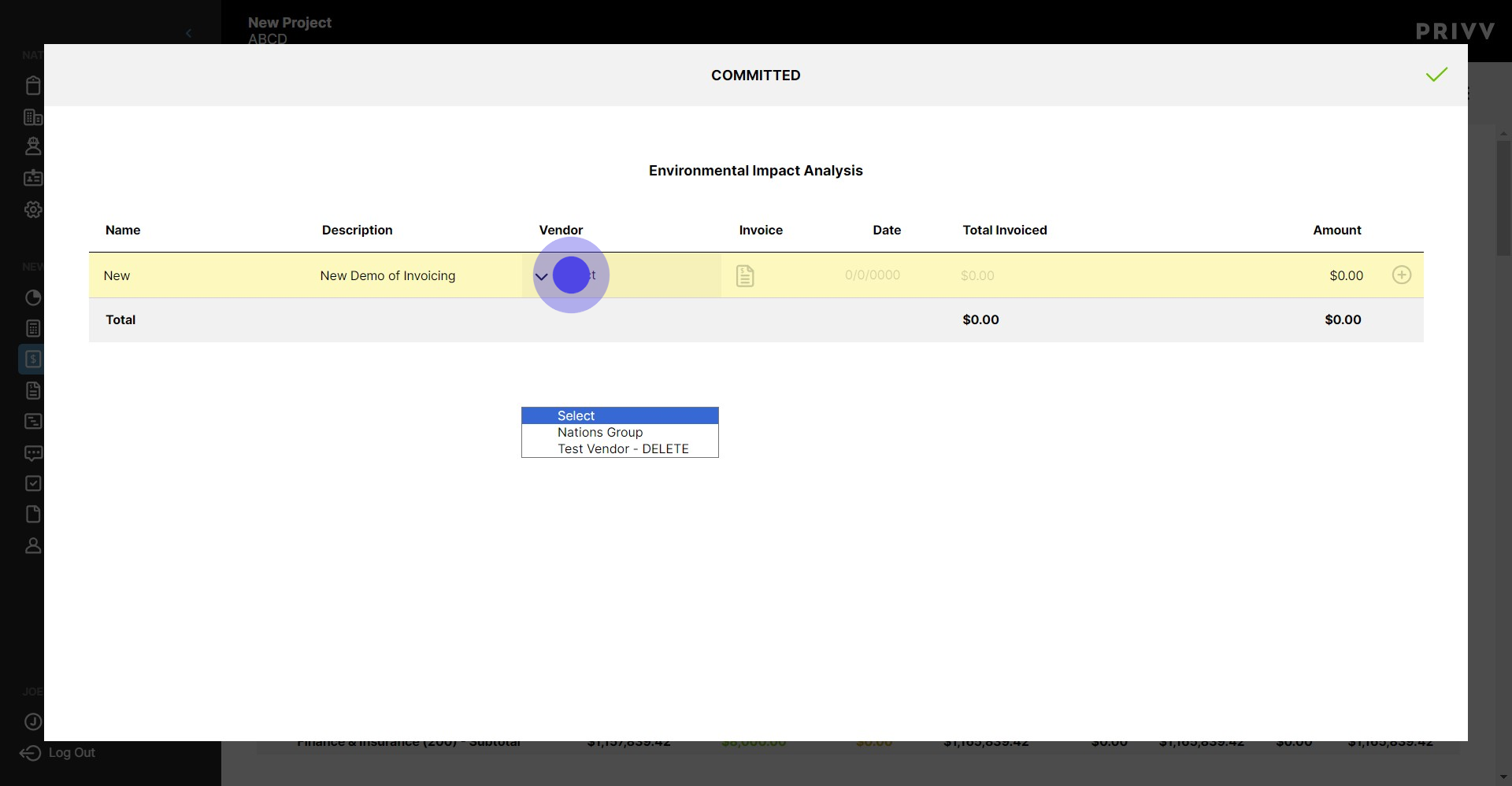 14 Click on "Select Nations ..."