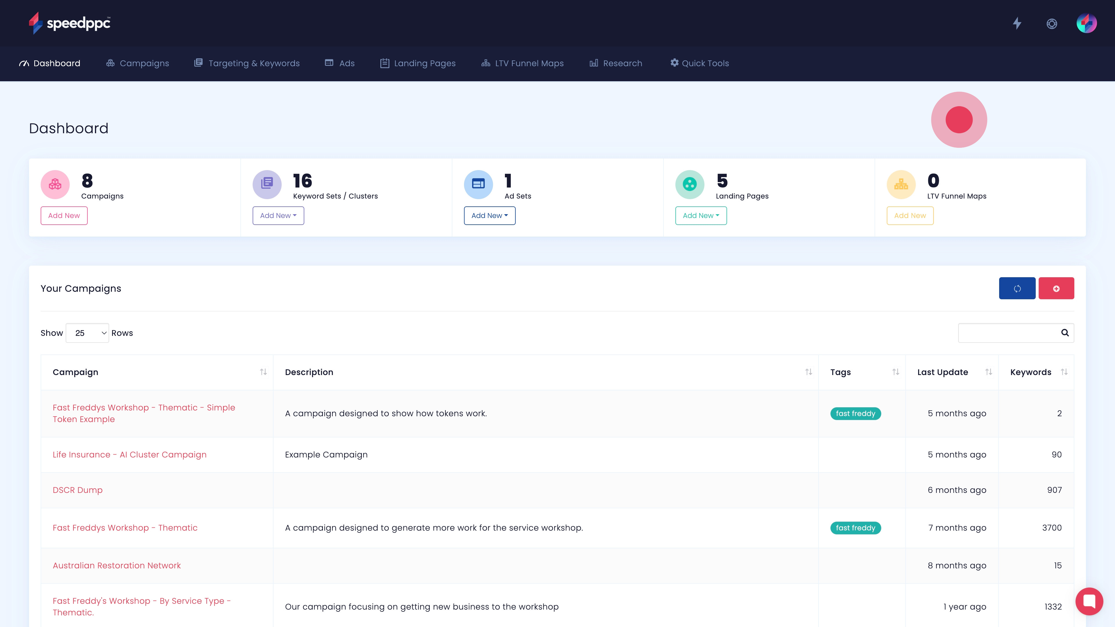 1 Click on "Dashboard".