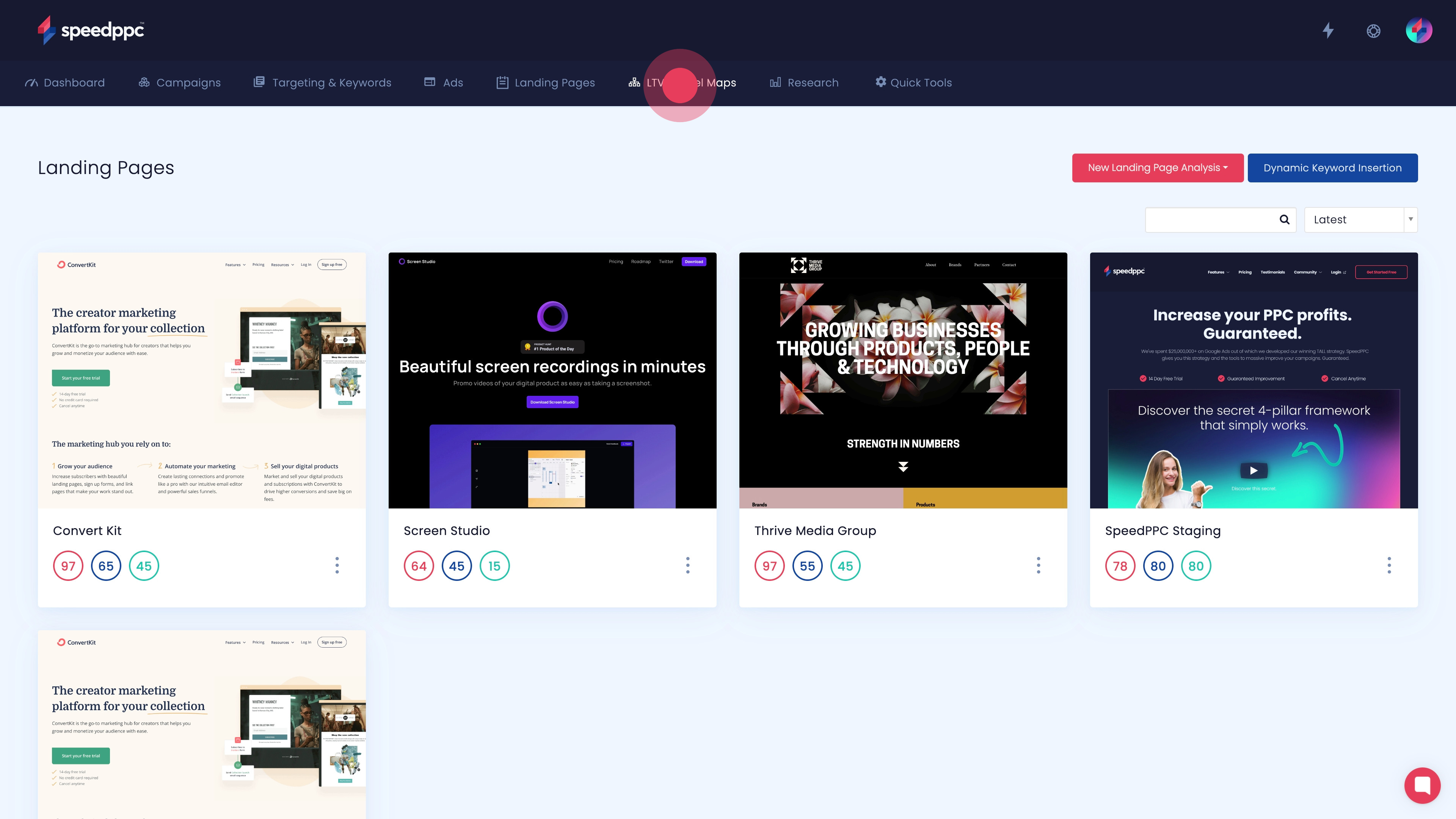 10 Following that, click on "LTV Funnel Maps".
