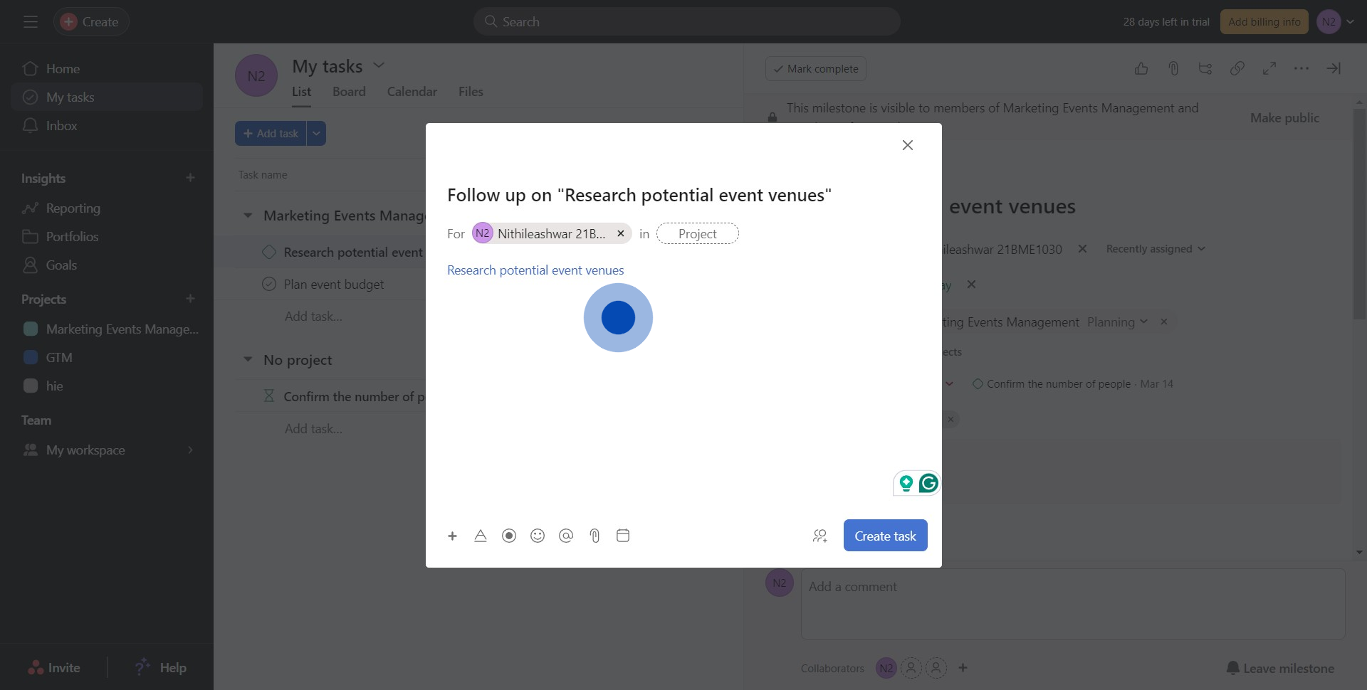 4 Click on "Research potential event venues
"