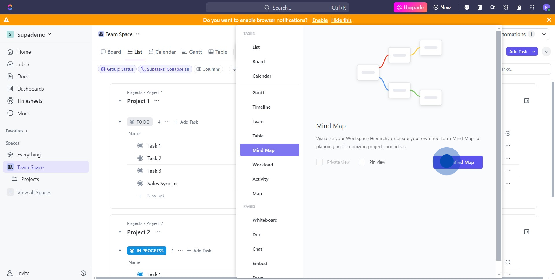 3 Click on "Add Mind Map"