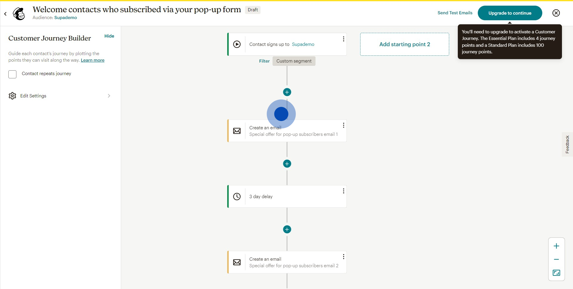 6 Click on "Contact signs u..."
