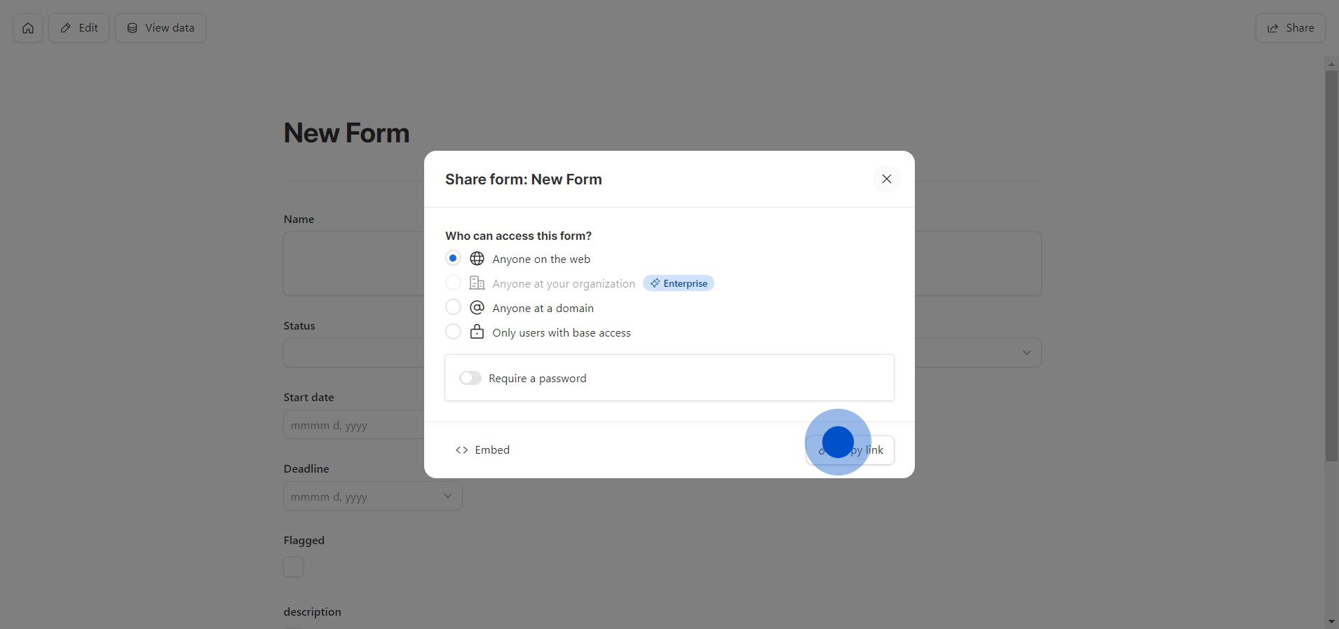 10 Click on "Copy link"