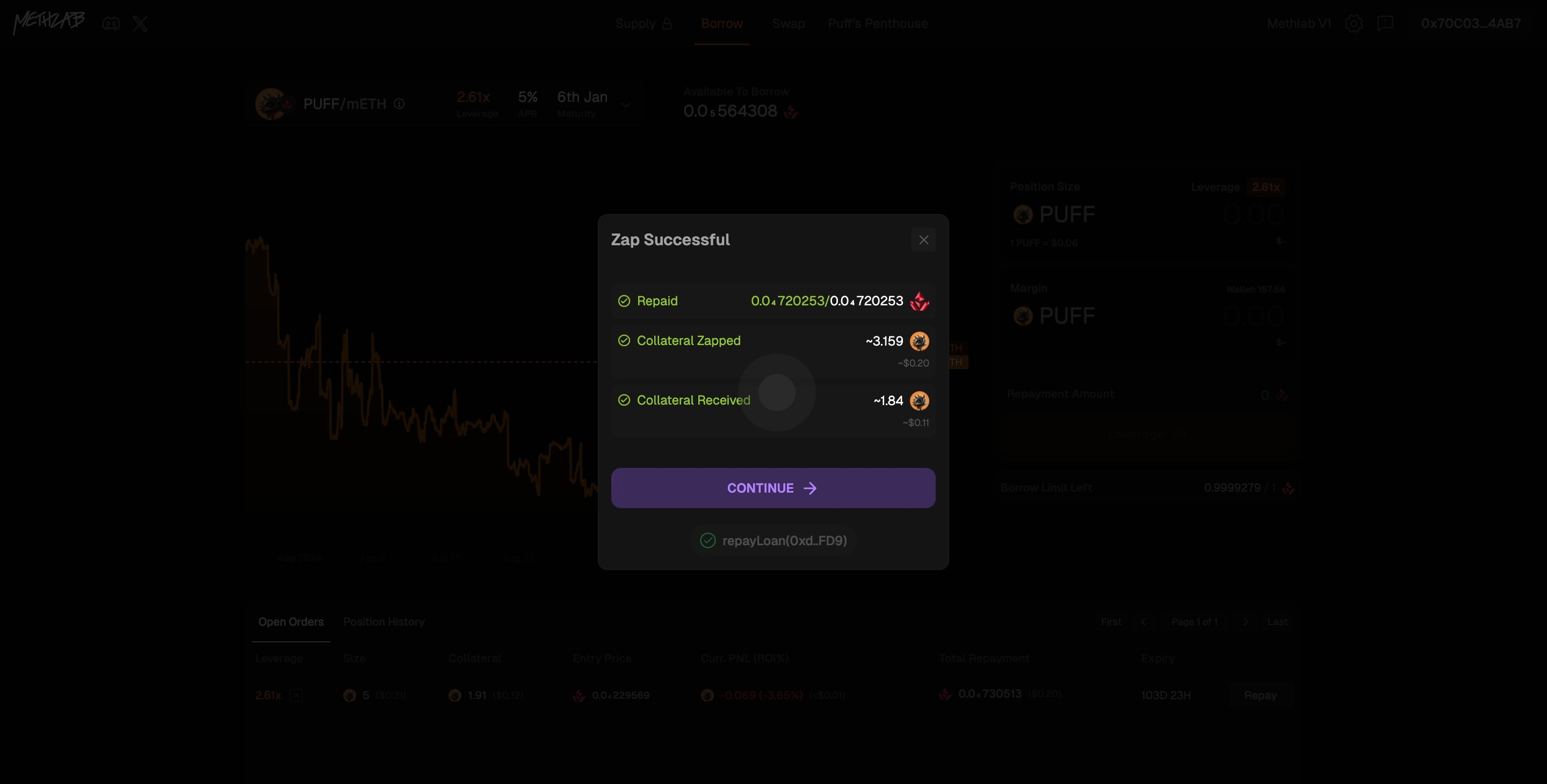 7 Click on "Zap Successful".