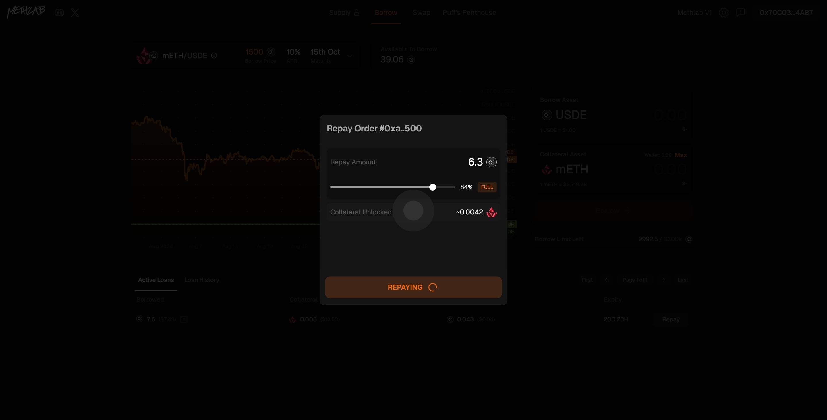 6 Now, click on "REPAYING".