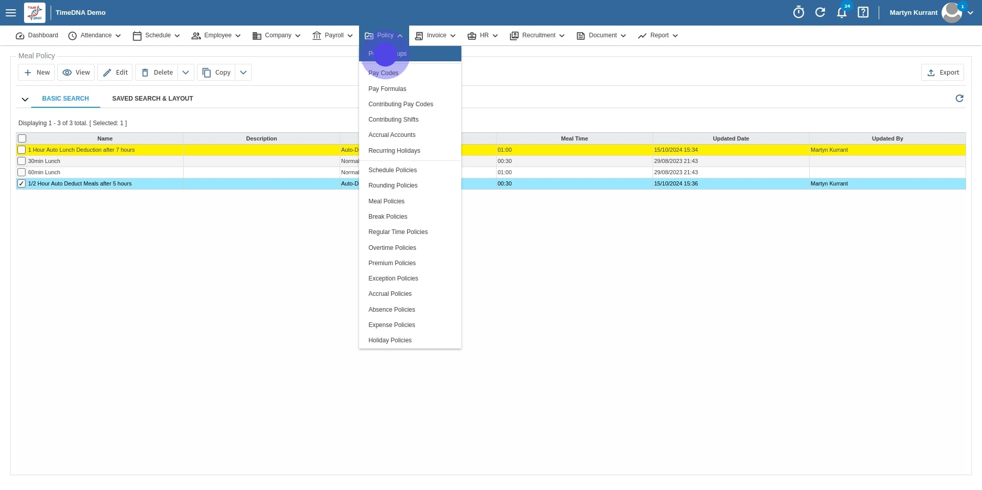 13 Next up, click on "Policy Groups".