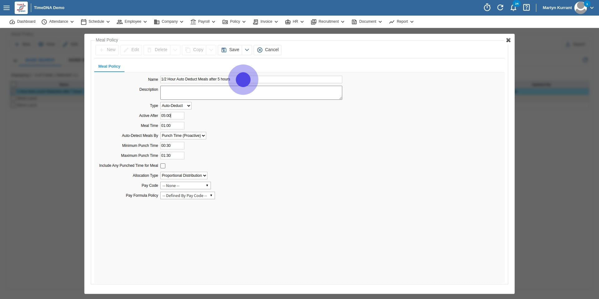 4 Next, click on the element.