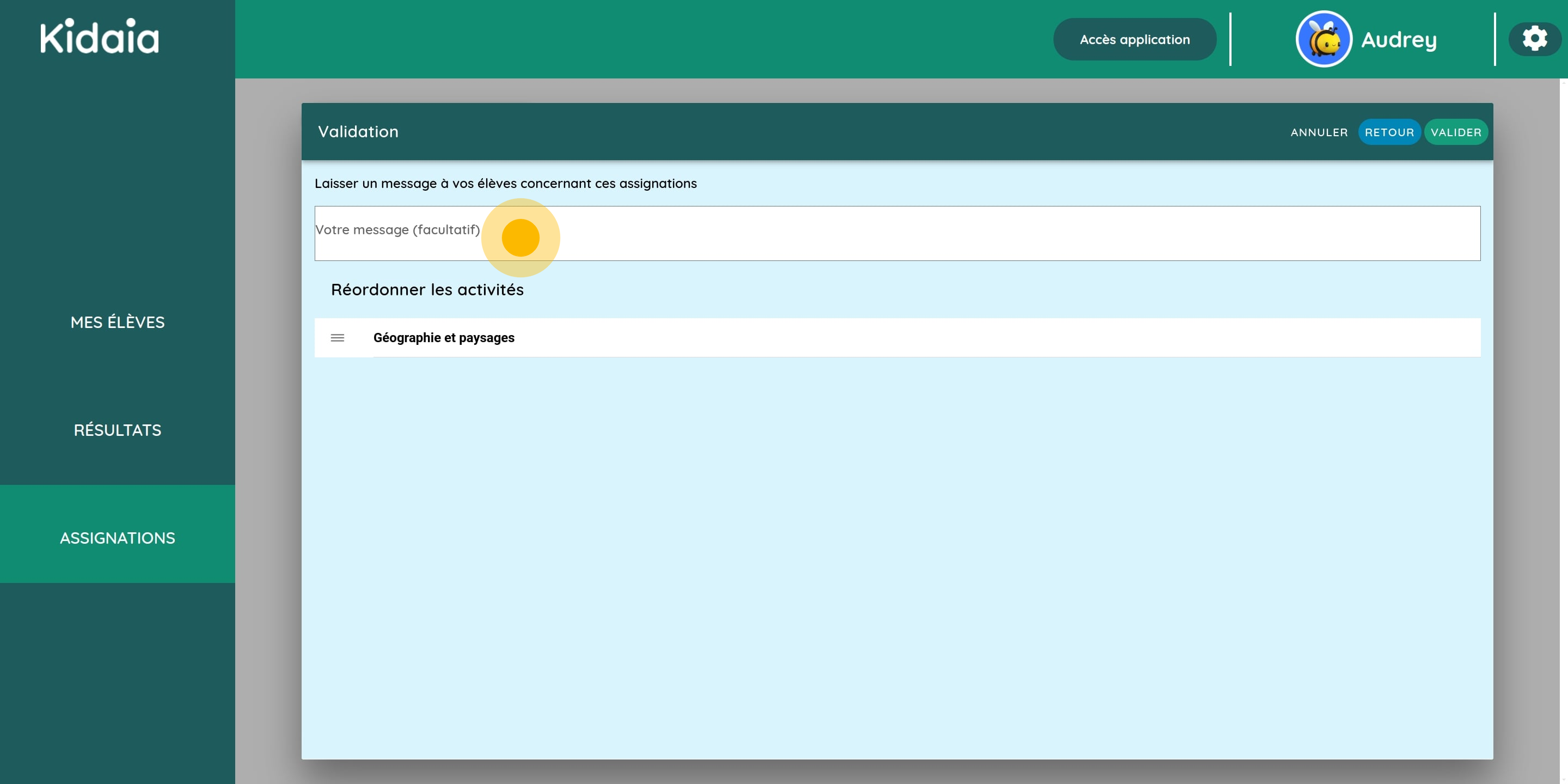 La première application d’éducation au développement durable. À la découverte de l’histoire, du patrimoine, de la biodiversité et des actions écologiques de son territoire. 9 Click on "Valider".