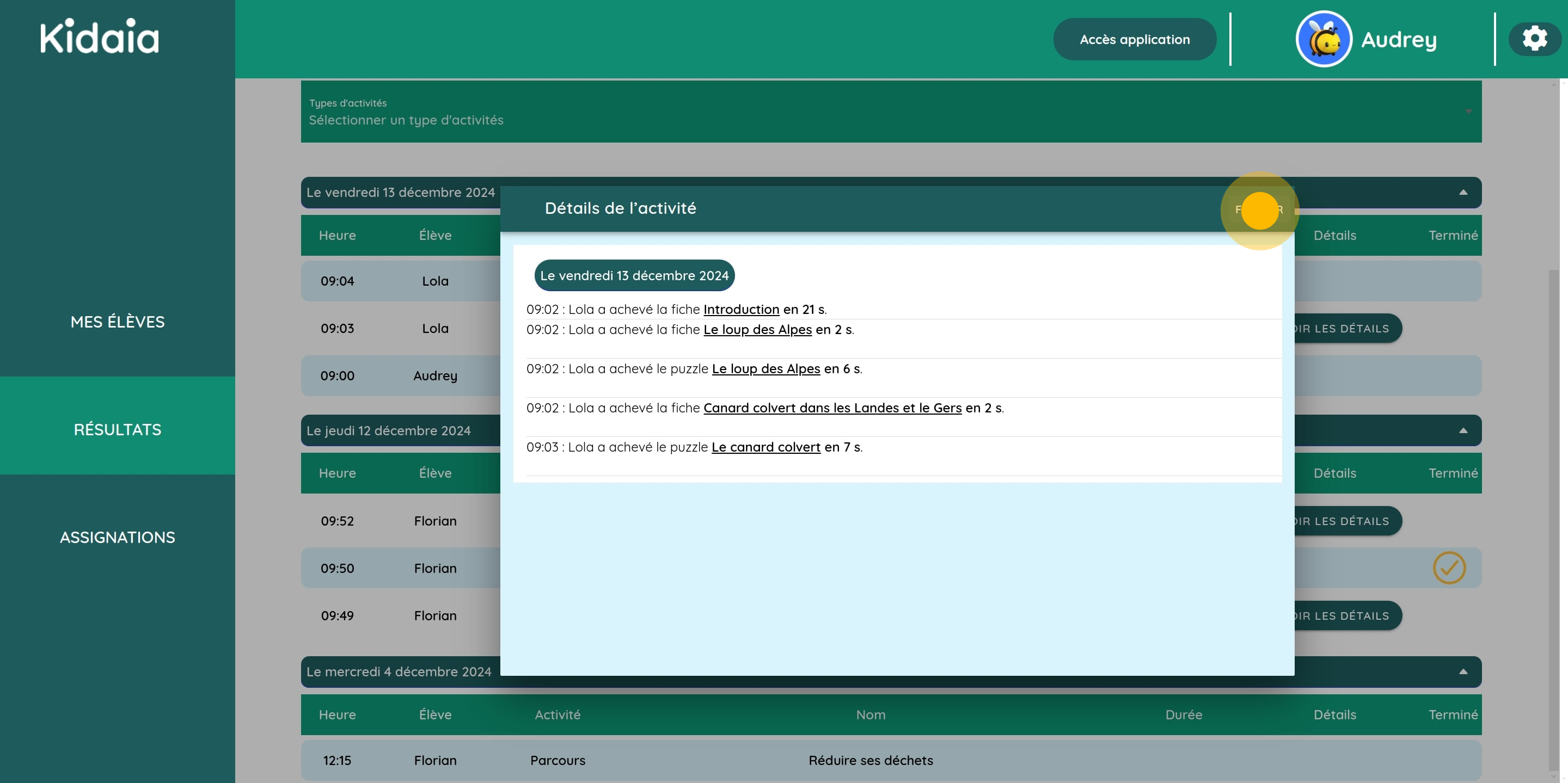 La première application d’éducation au développement durable. À la découverte de l’histoire, du patrimoine, de la biodiversité et des actions écologiques de son territoire. 3 Following that, click on "Fermer".