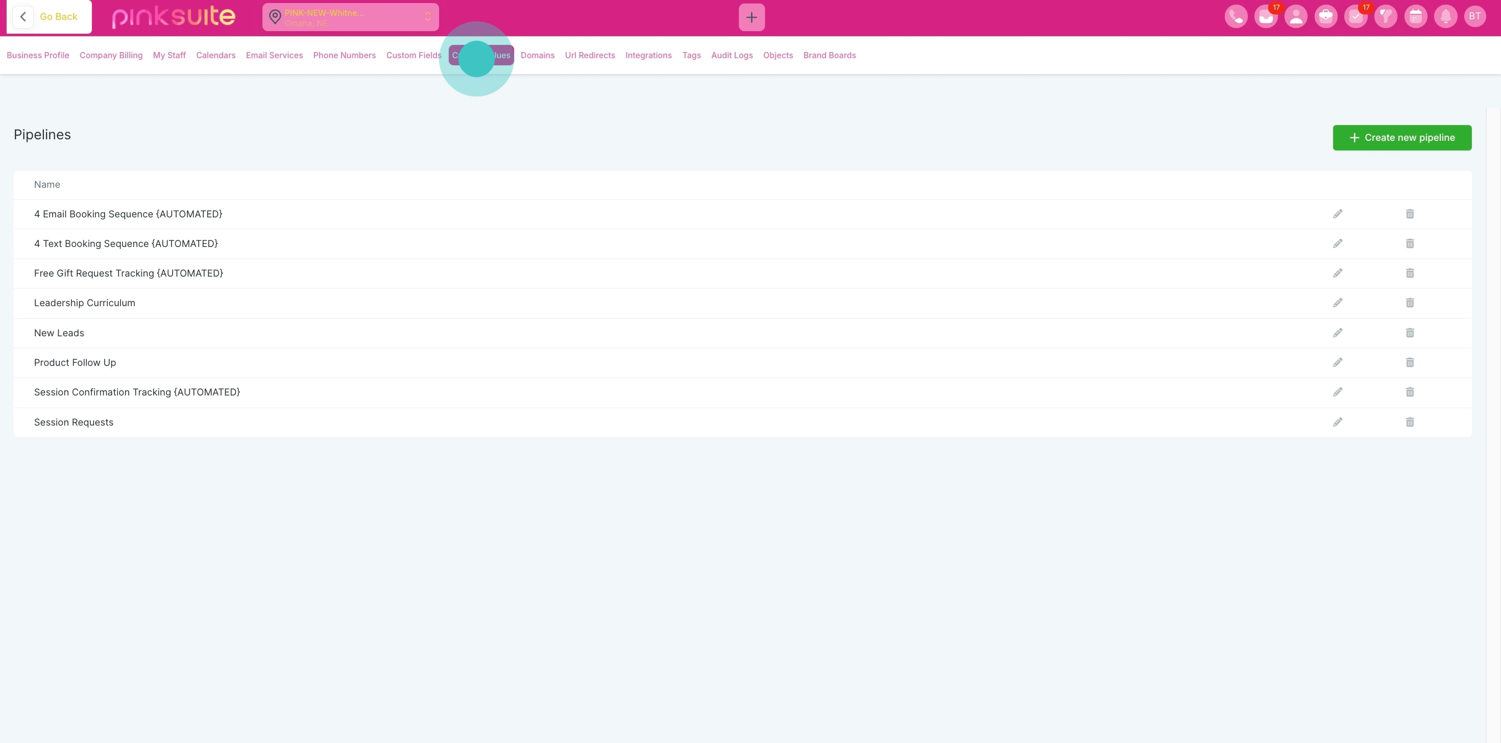 3 Click on "Custom Values".