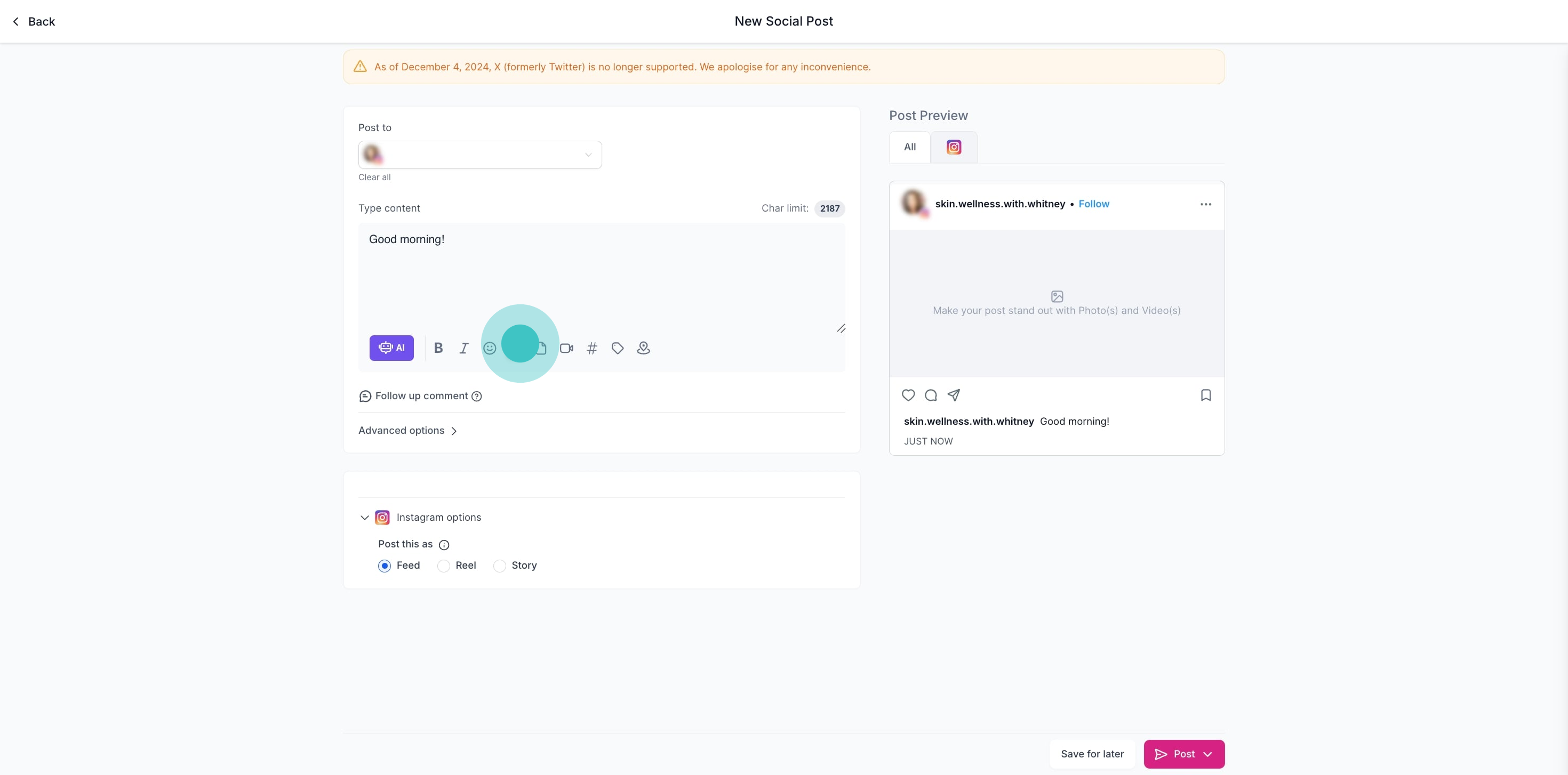 8 Then, click on the element.
