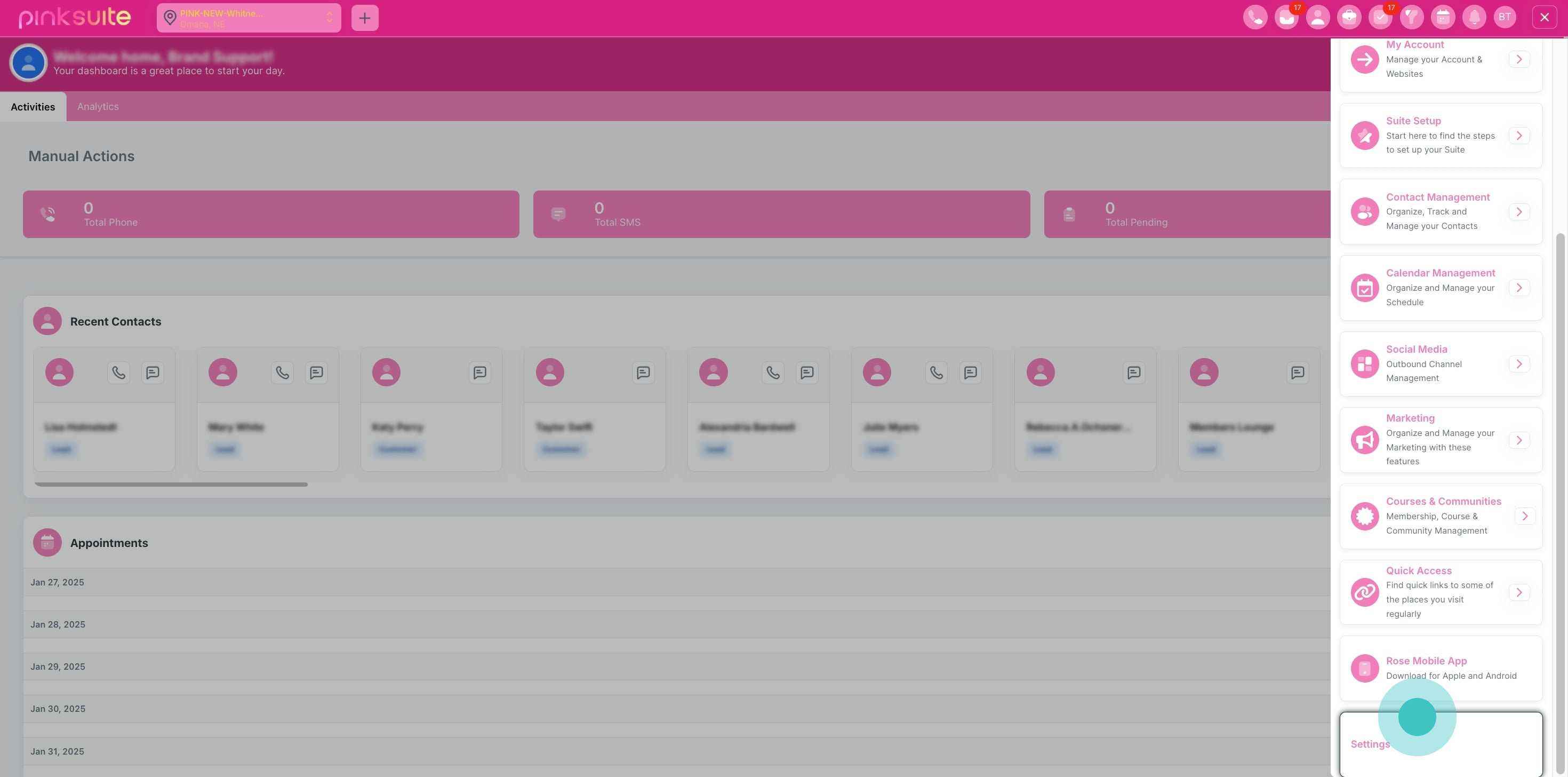 2 Now, click on "settings".