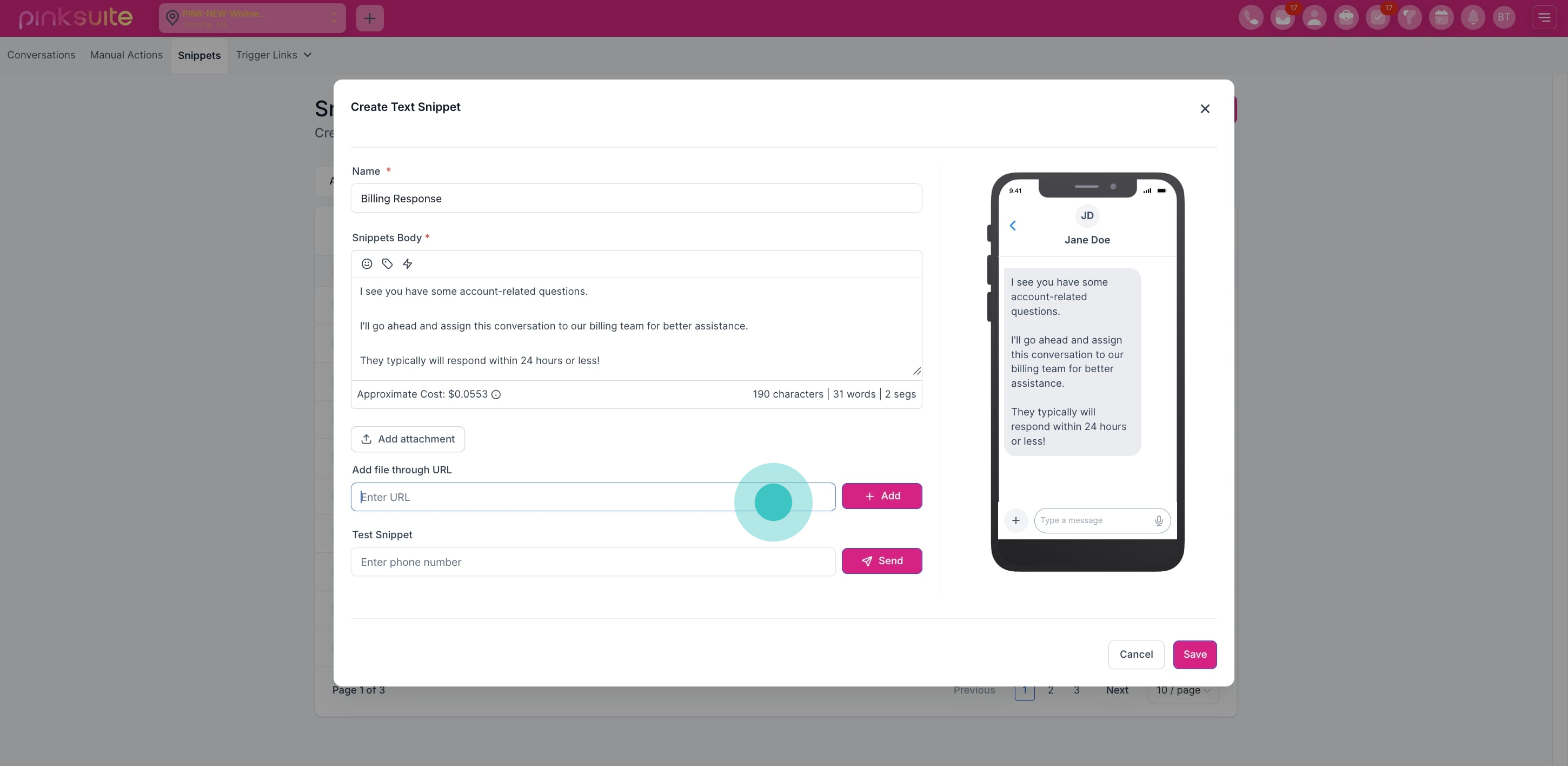 9 Then, click on the element.