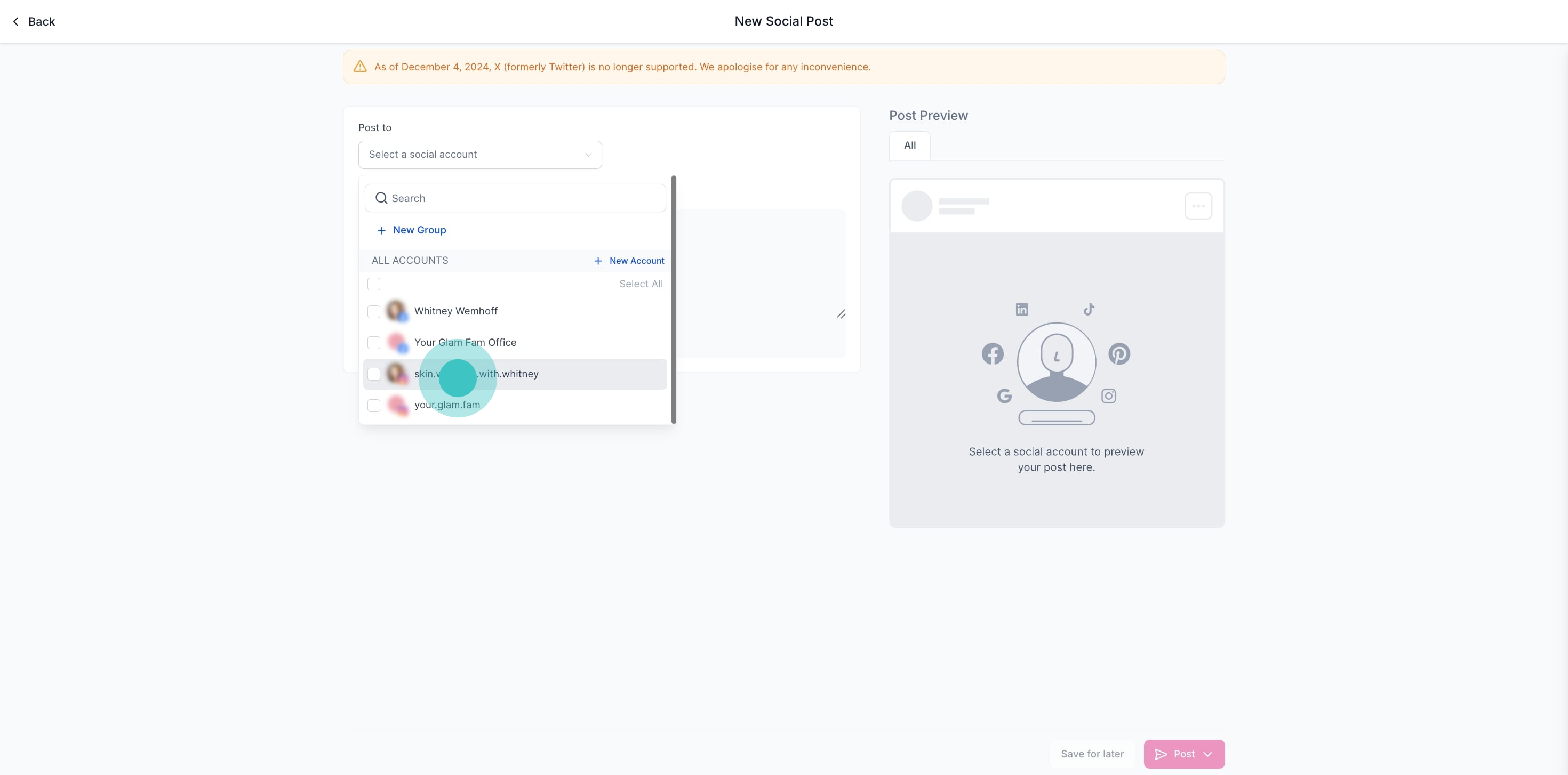 6 Click on "skin.wellness.with.whitney".