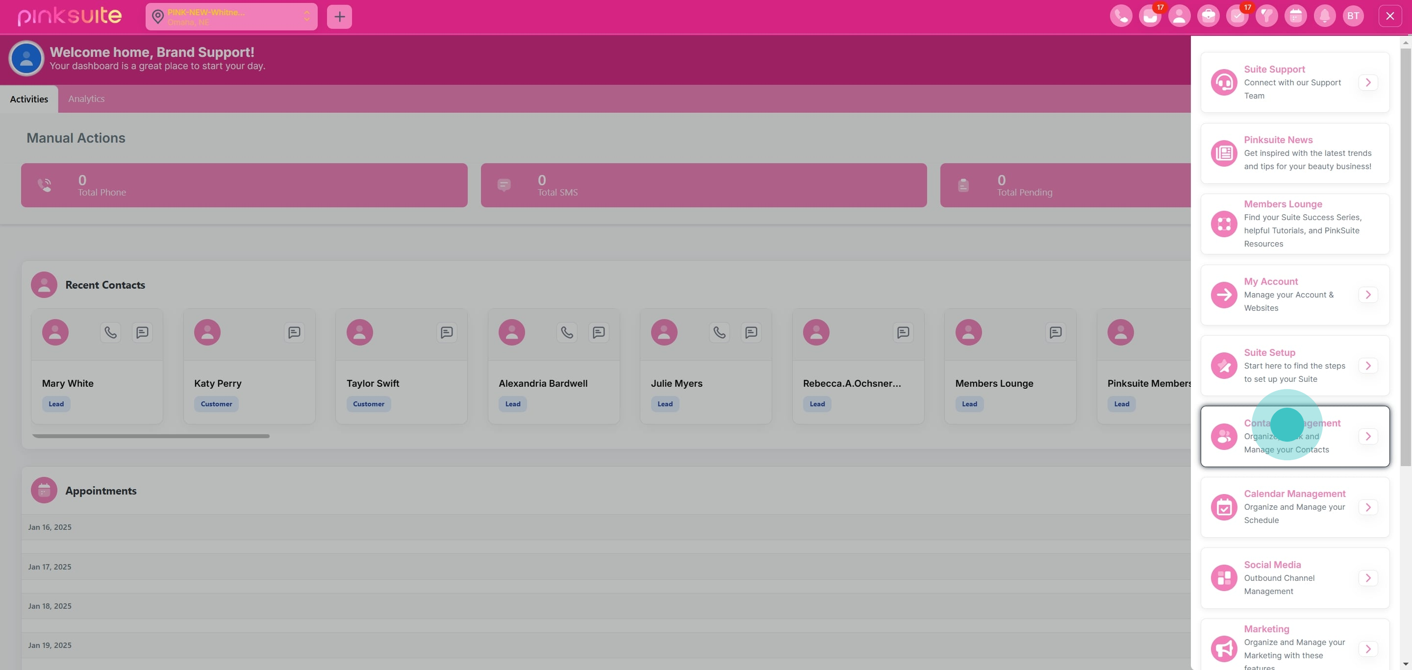 2 After that, click on "contact management".