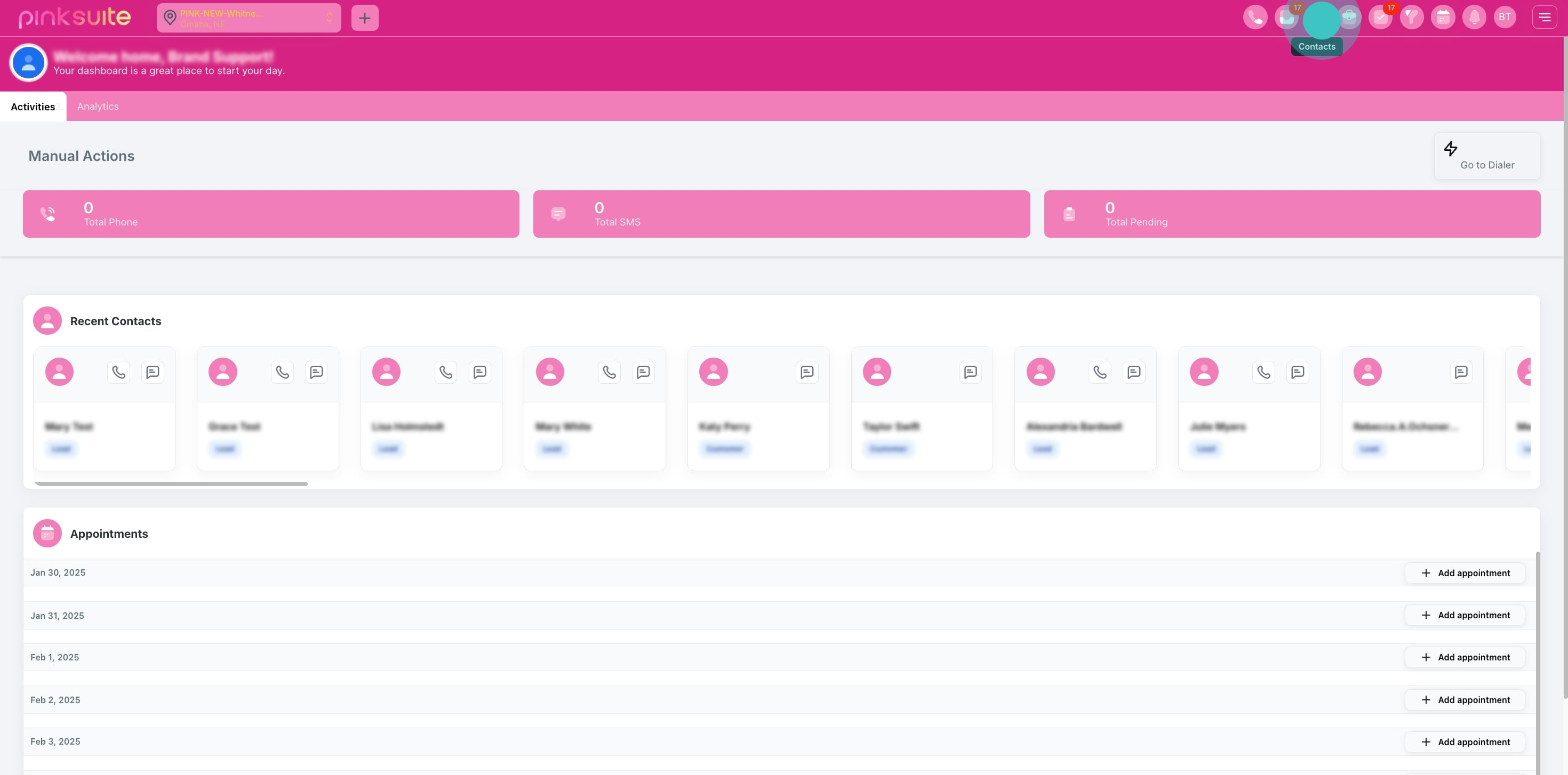 1 Click on the element.