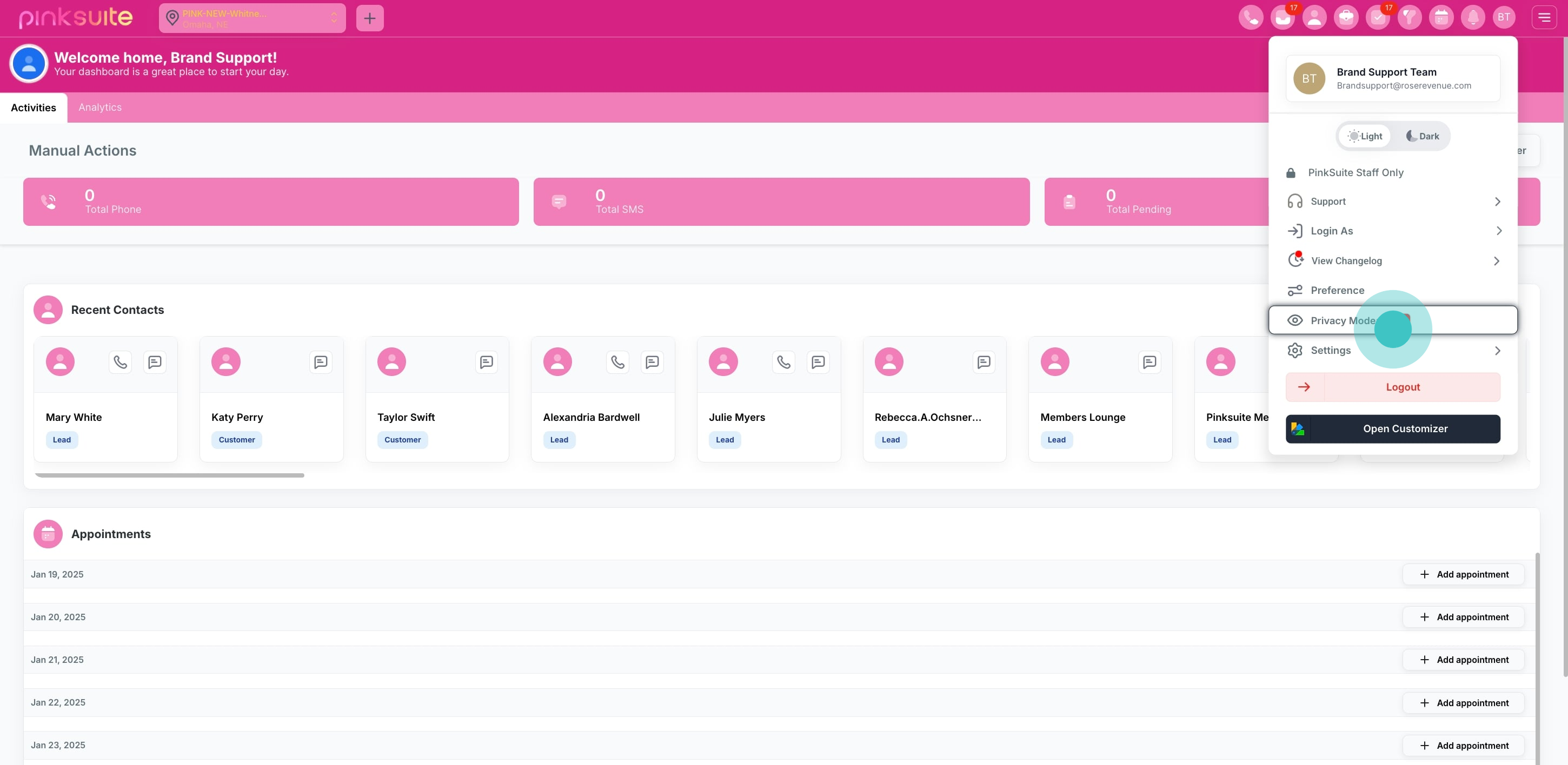 6 Once that's done, click on "Privacy Mode: Off".