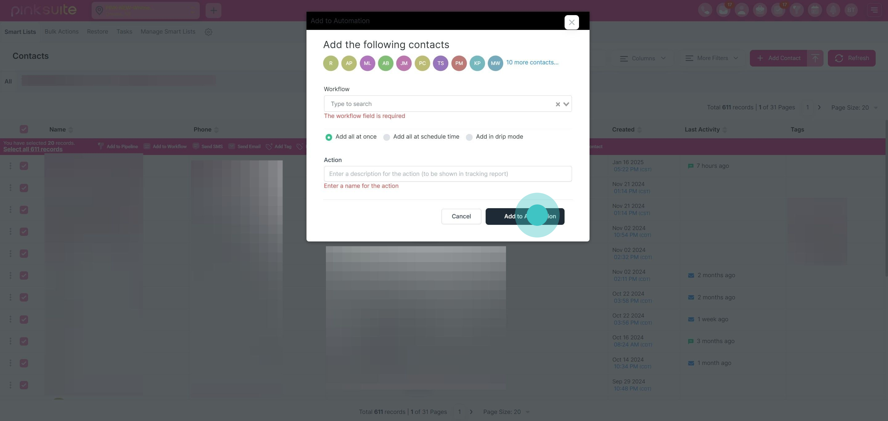 13 Click on "Cancel".