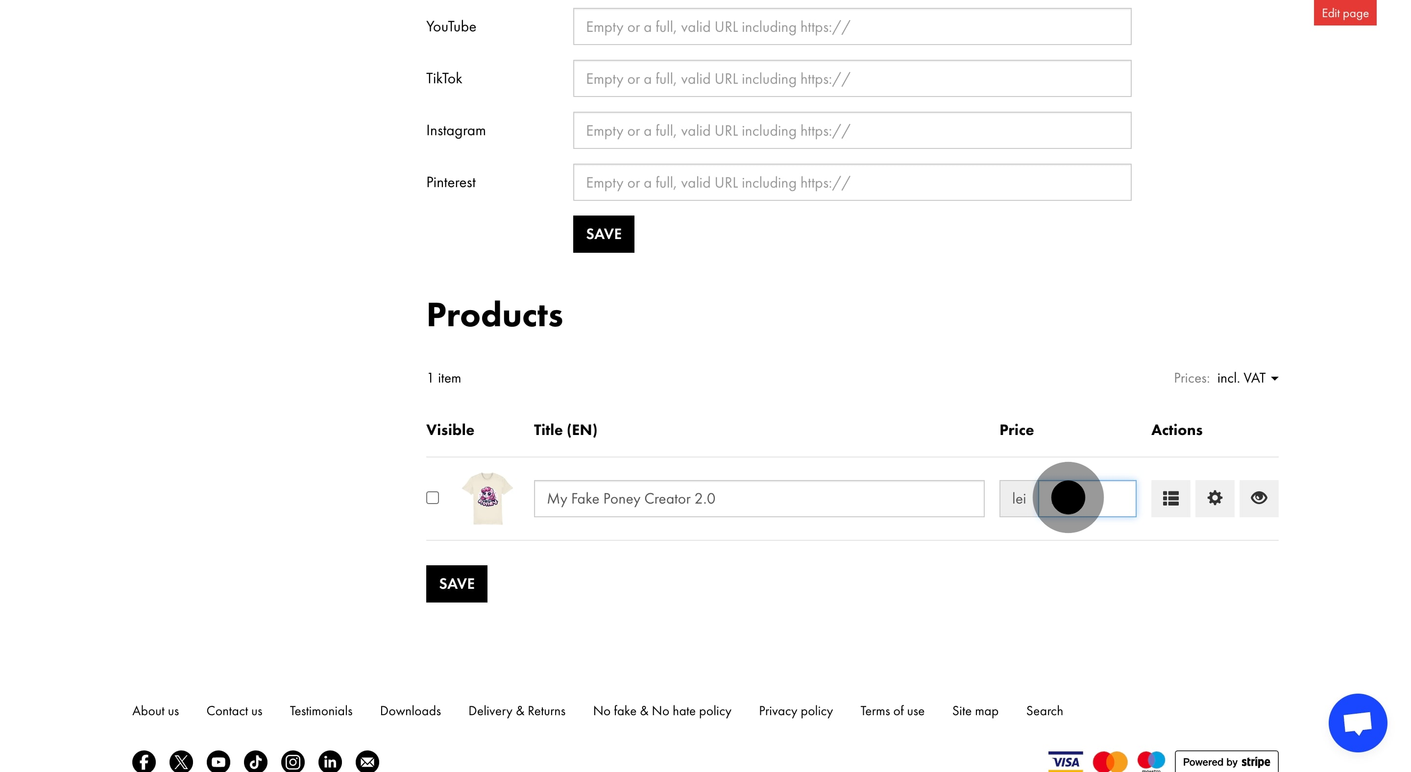 7 Click on "Visible".