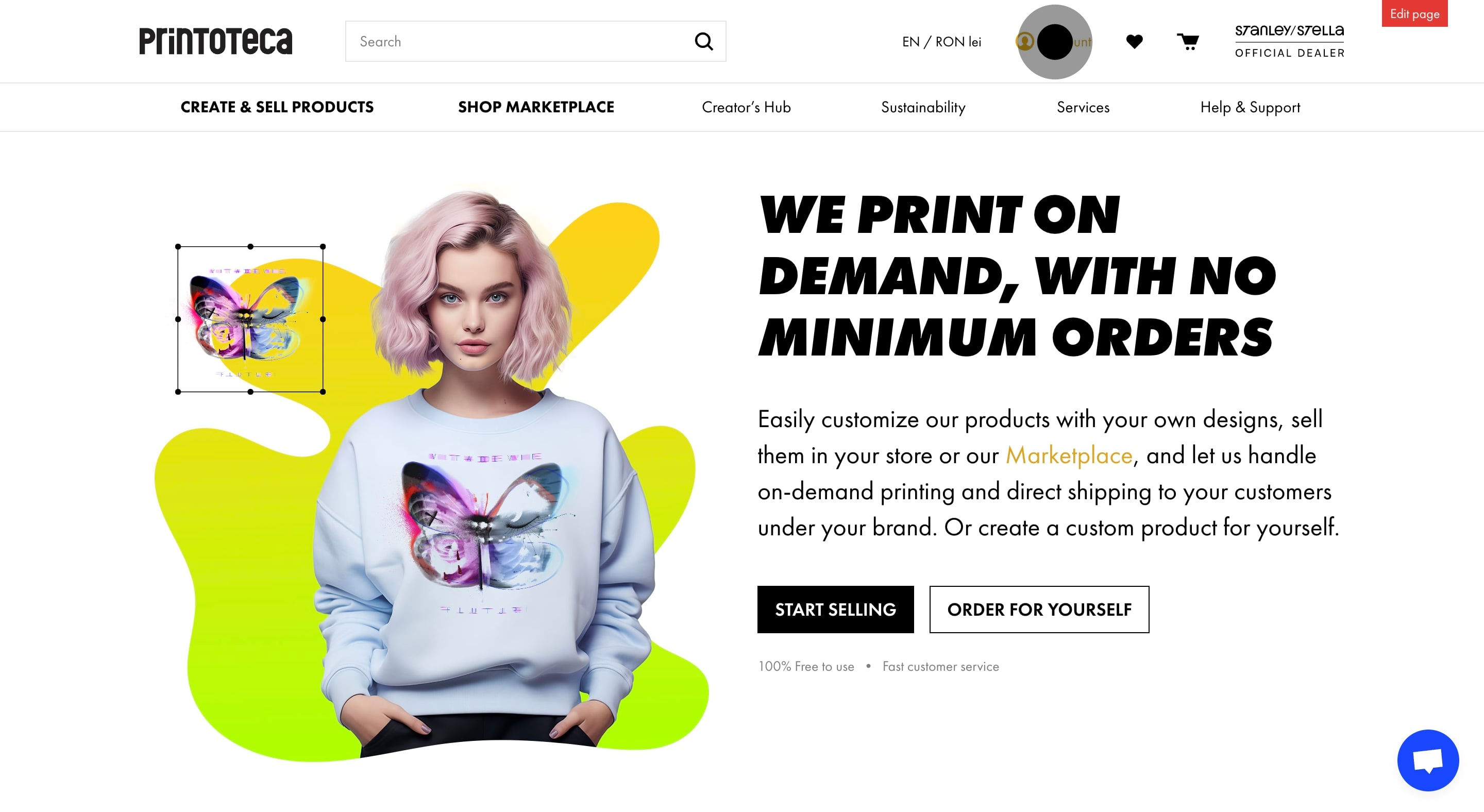 1 Click on "Account".