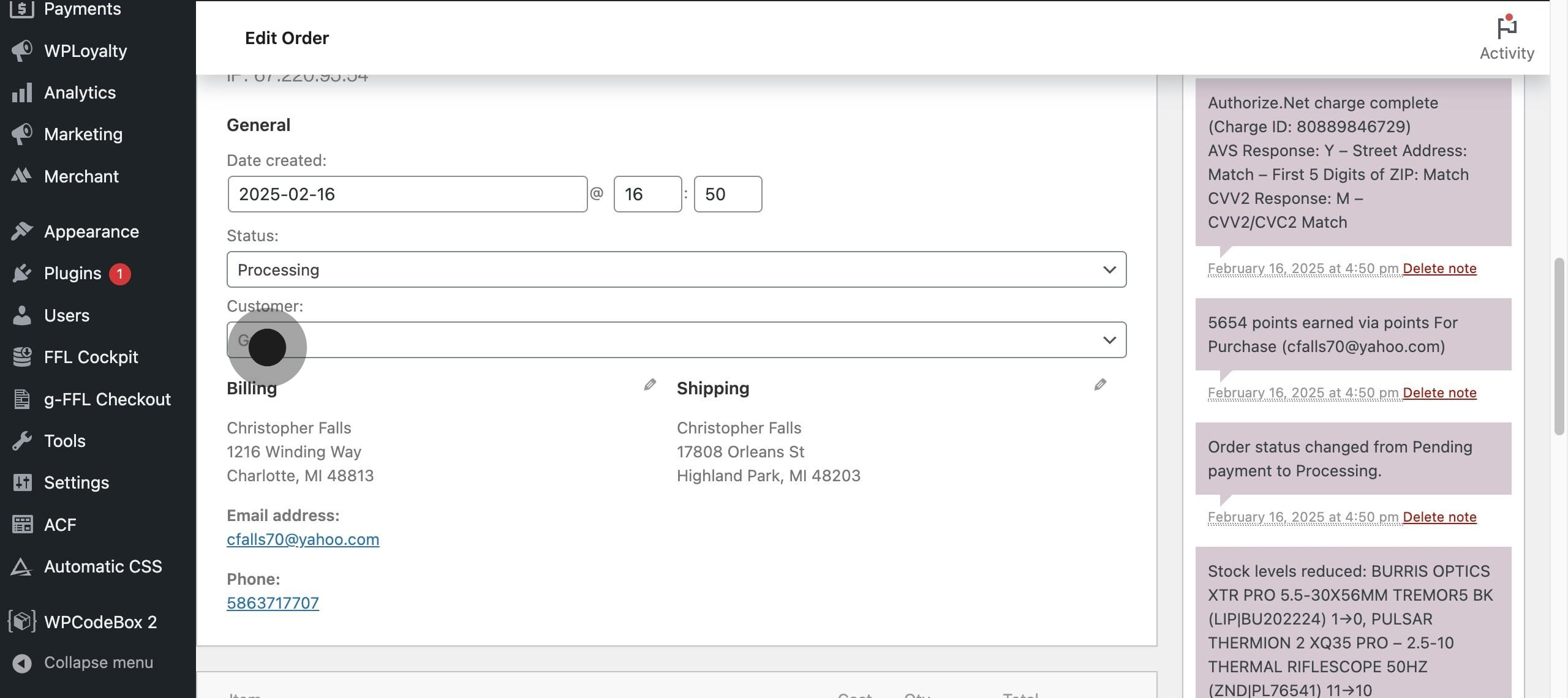 6 After, click on "Customer:".
