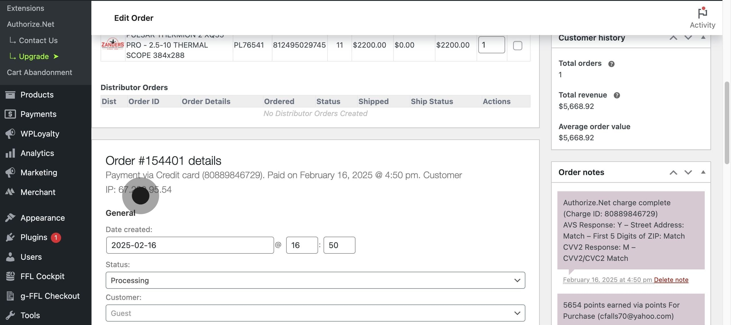 2 Then, click on "Payment via Credit card (80889846729). Paid on February 16, ...".